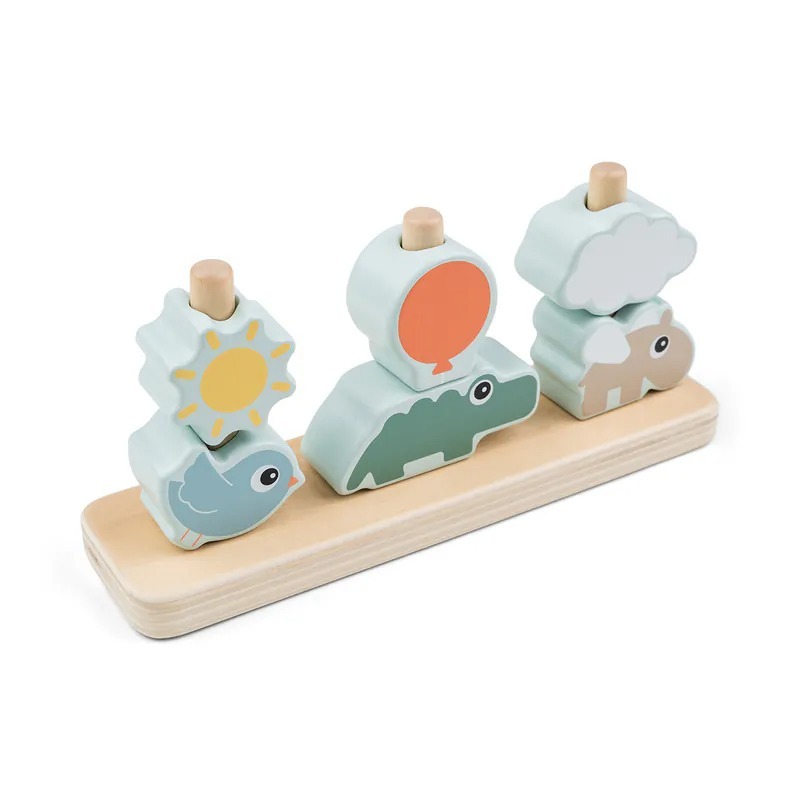 木製堆疊積木串串樂