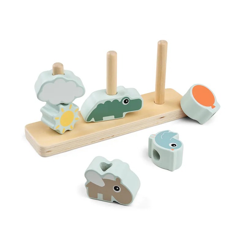 木製堆疊積木串串樂