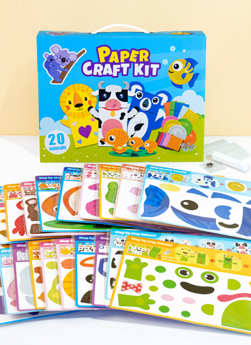 DIY動物紙盤紙袋玩偶材料包 GS0203