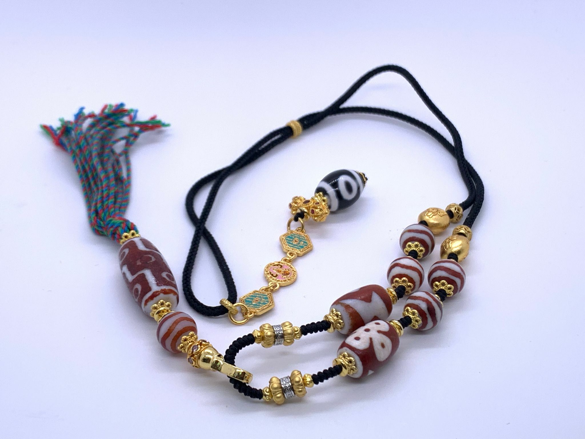 D27 三官九轉陣紅肉天珠頸鏈設計款