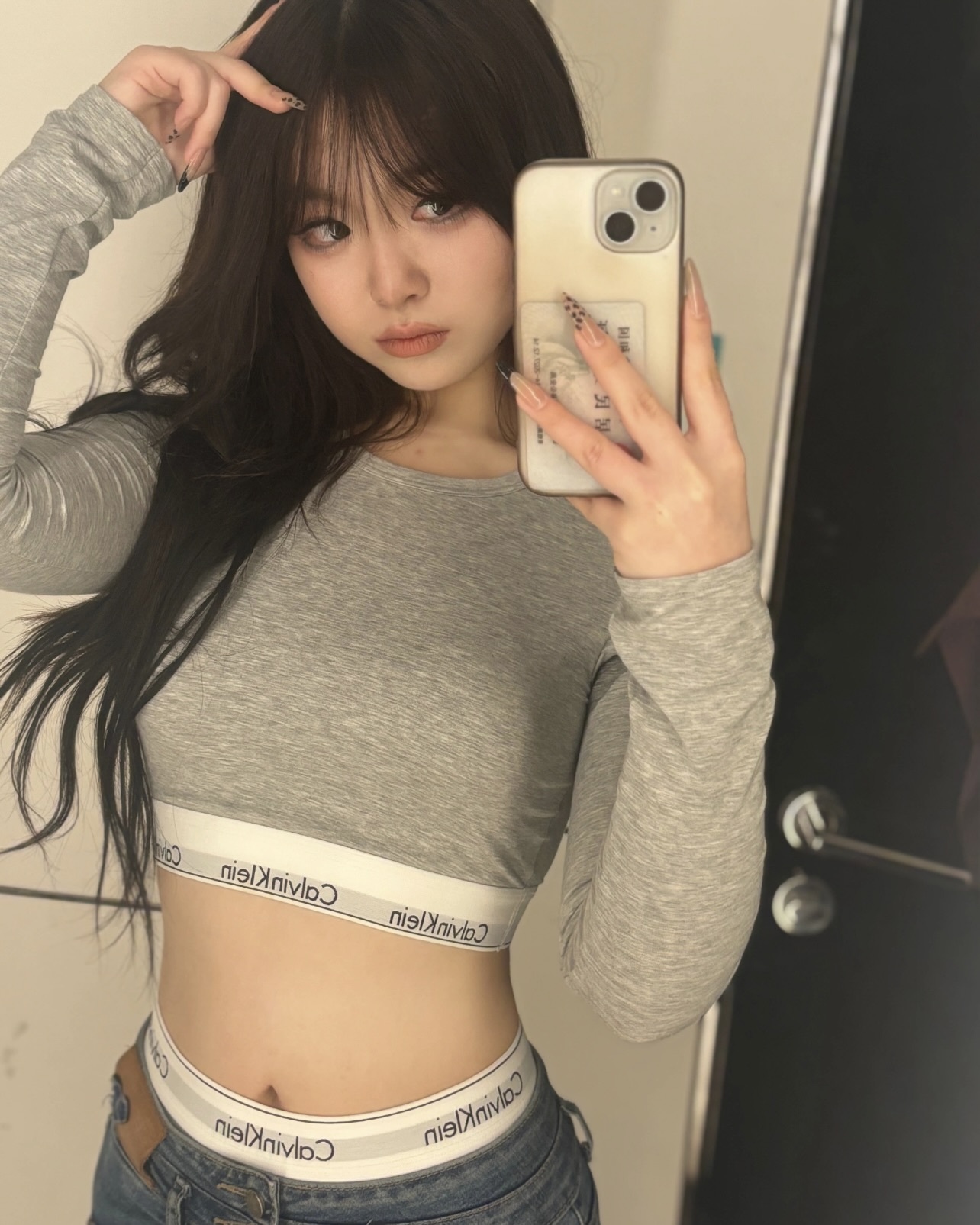 Calvin Klein CK Modern Cotton 有墊 短版 長袖 黑 白 灰