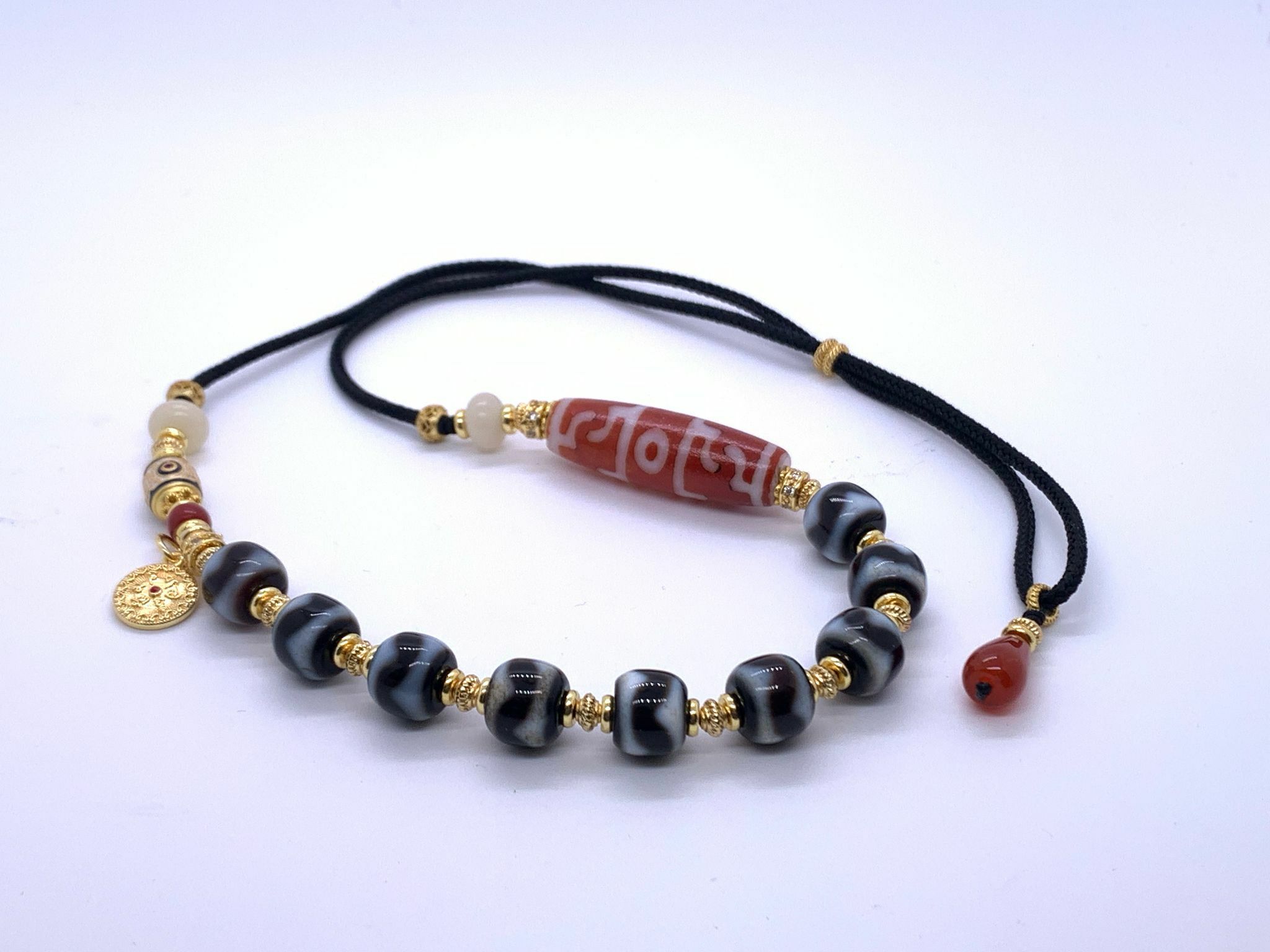 D29 黑白天珠 頸鏈設計款