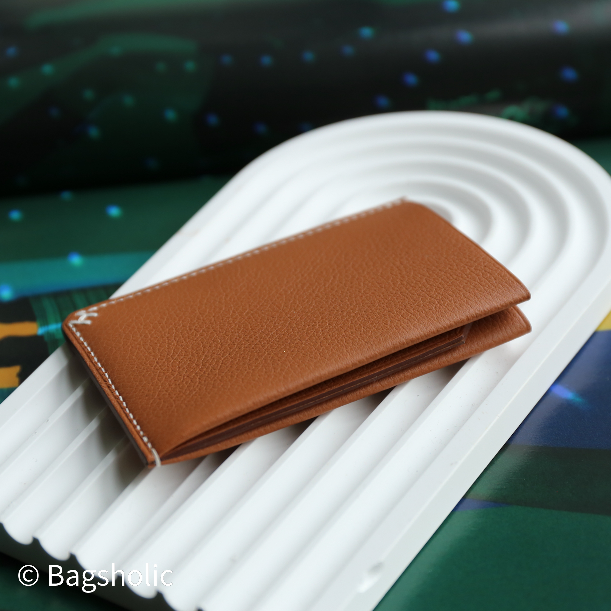 Hermes Sellier CardHolder (Gold Color Evercolor leather)