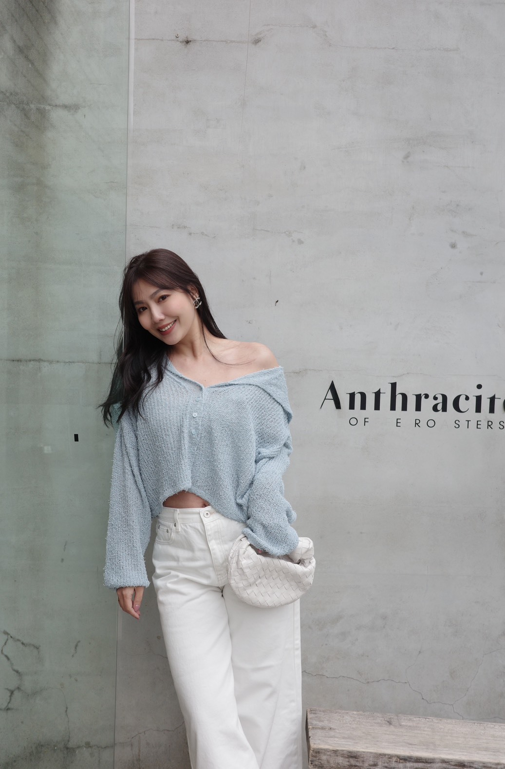 正韓毛毛翻領針織外