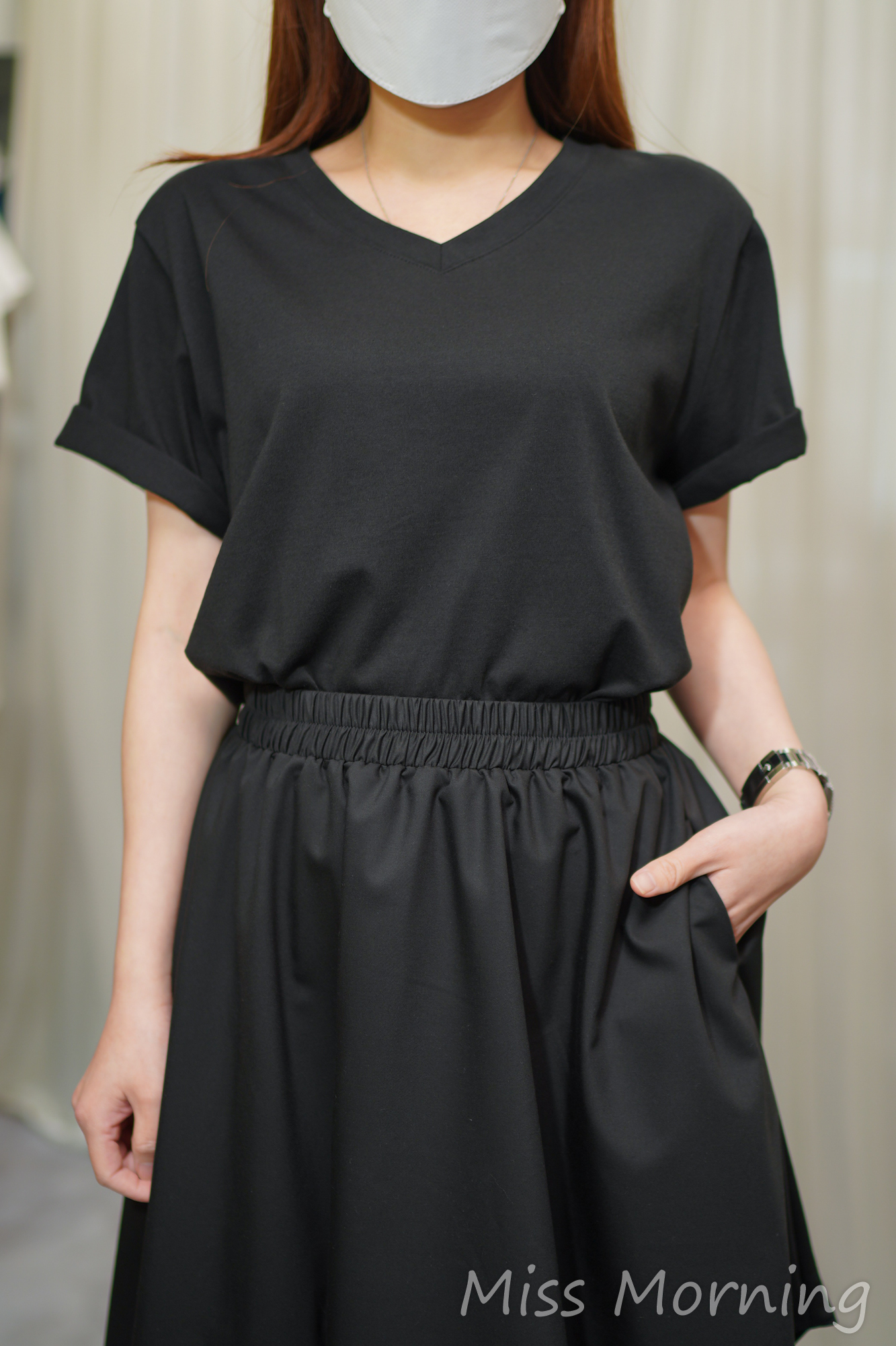 靚料抵著V領tee(14466)