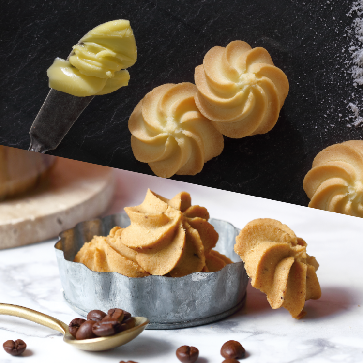 貝比曲奇餅乾(特濃奶香+香草咖啡) - 零食野餐盒 - 糖村