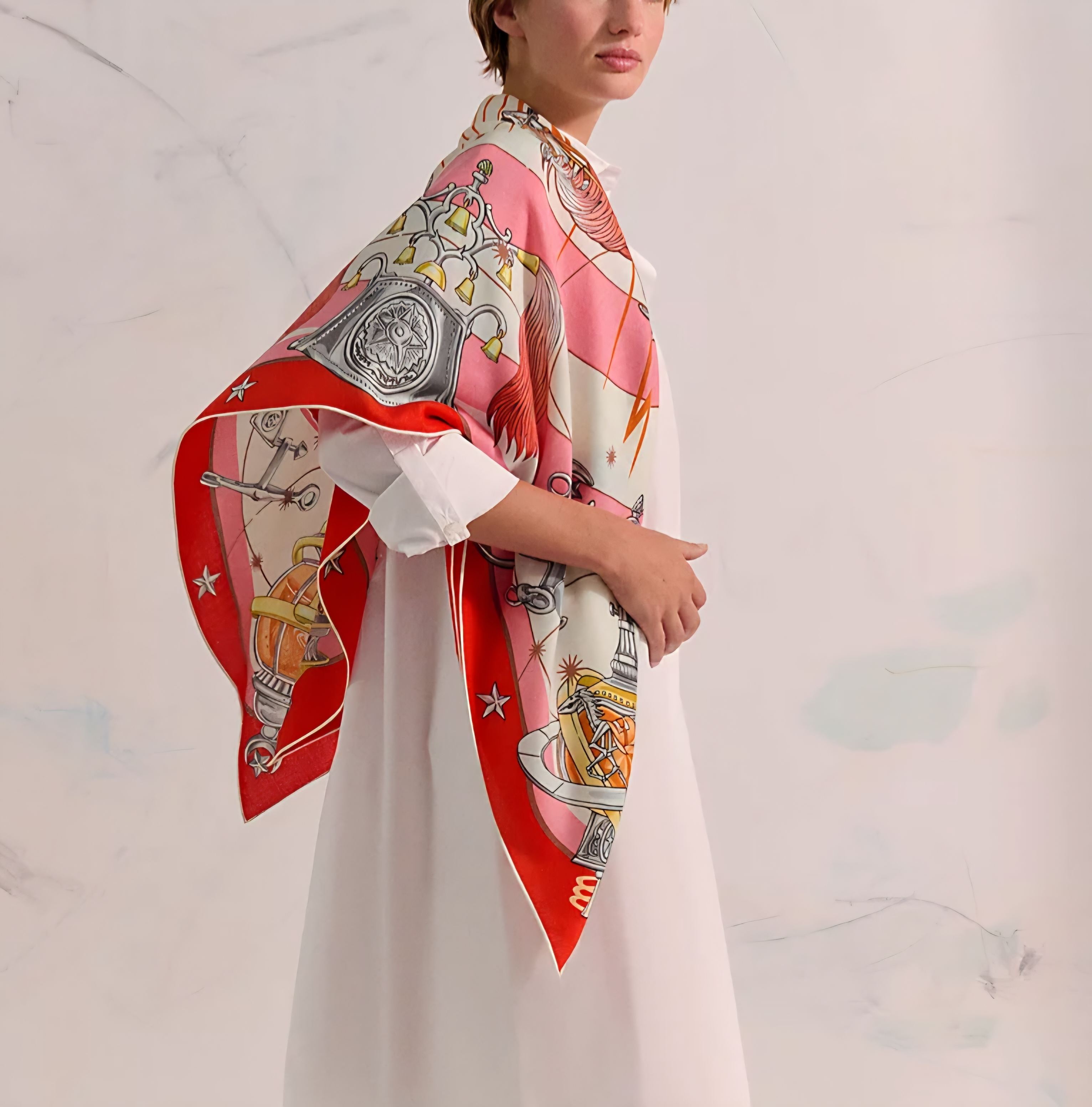 Hermès cashmere scarf 140