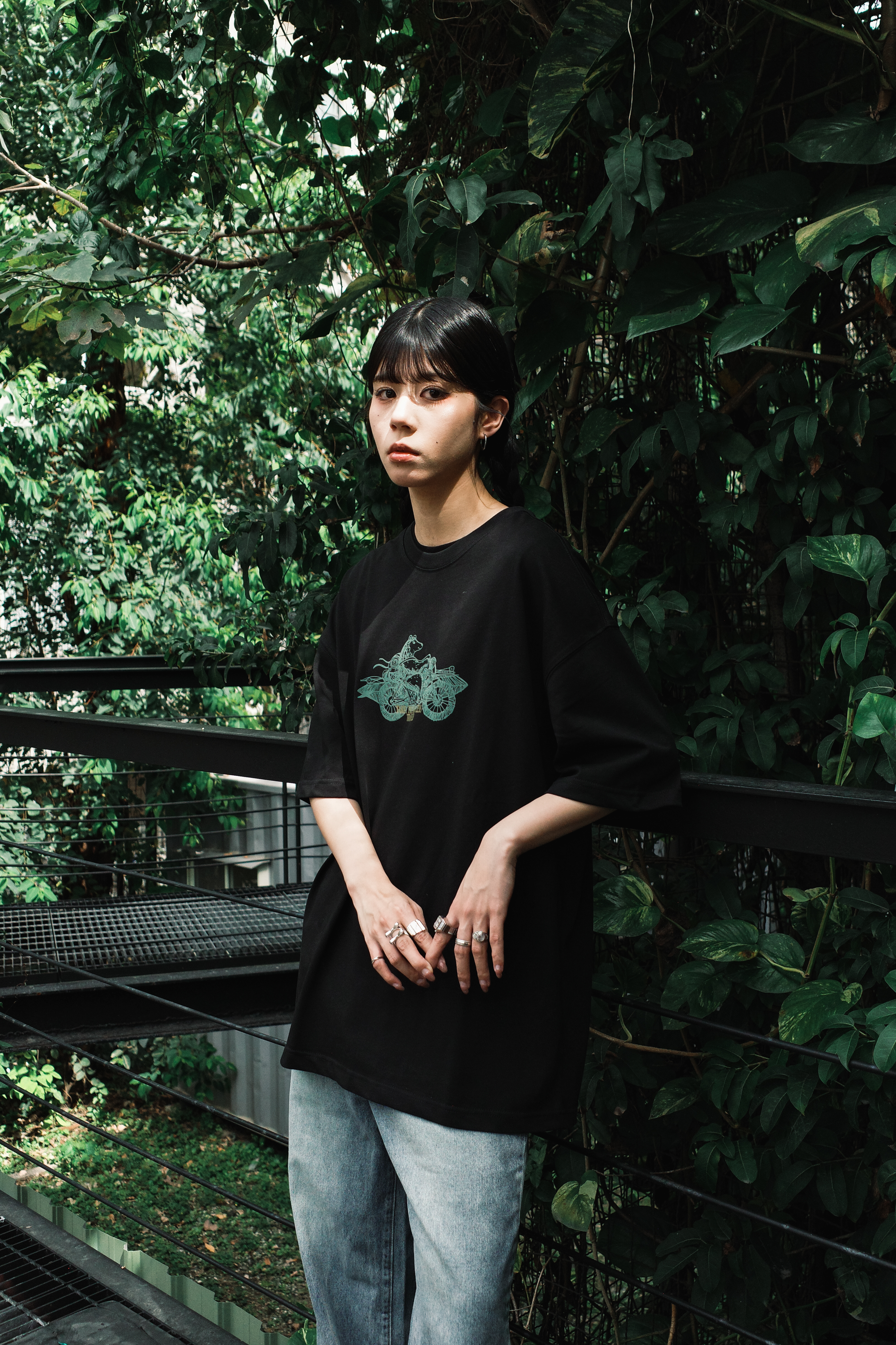 『Always_Good』野狼騎摩托 發泡印花 短T