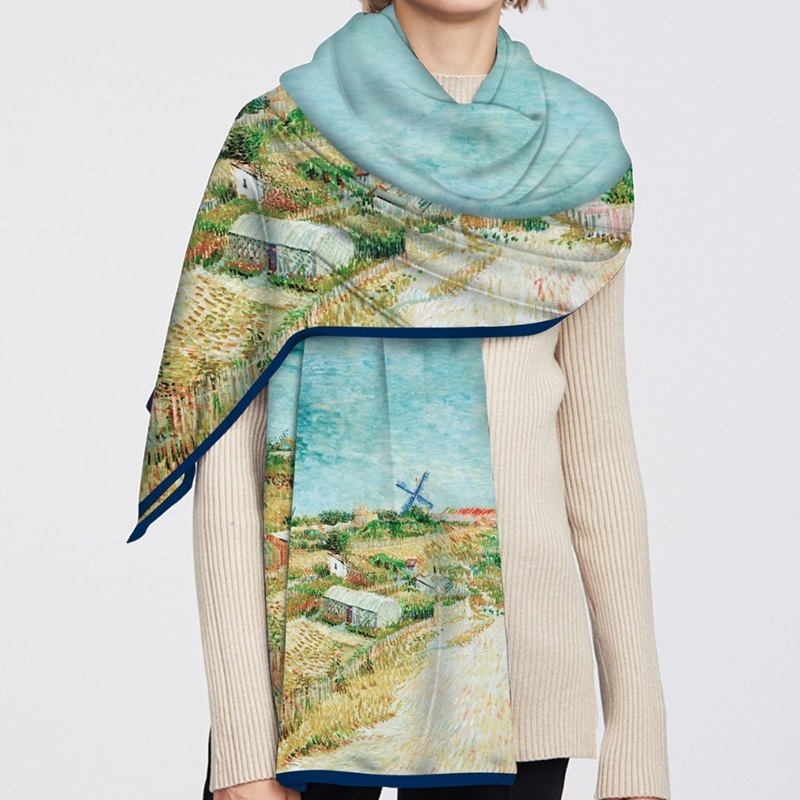 藝術名畫長絲巾