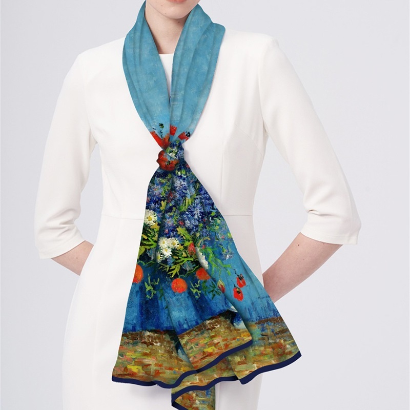 藝術名畫長絲巾