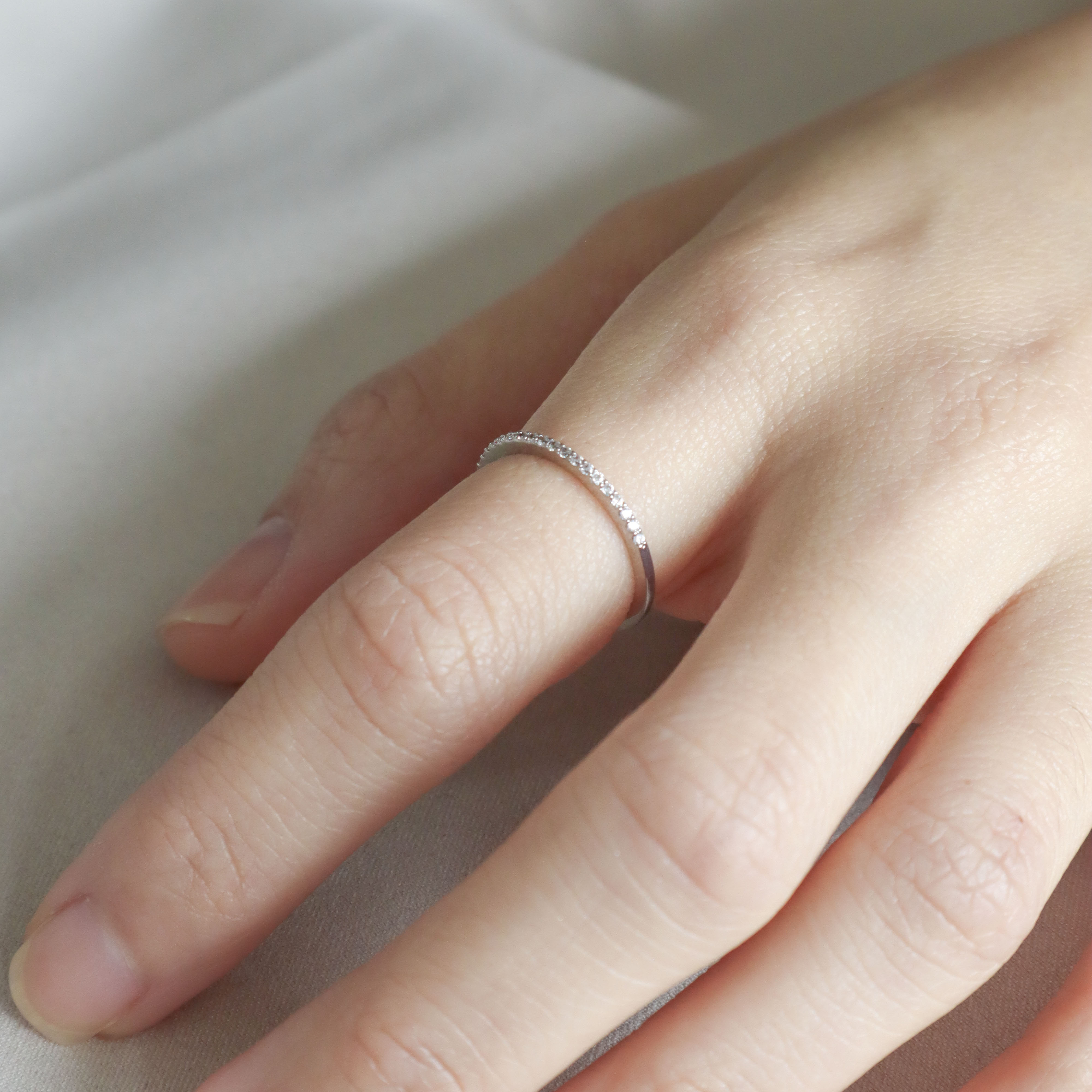 Silver/百搭閃耀排鑽戒