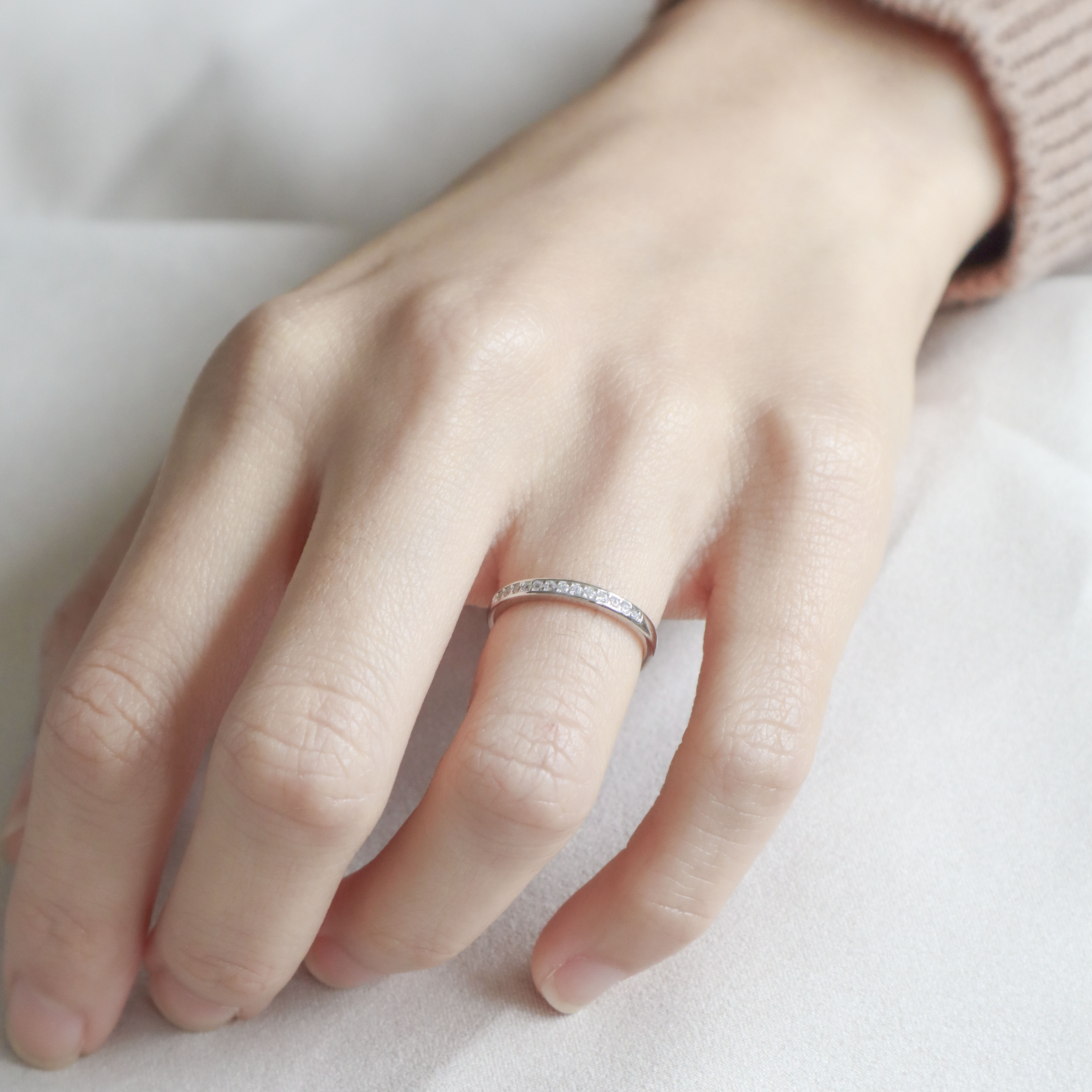 Silver/經典排鑽戒指