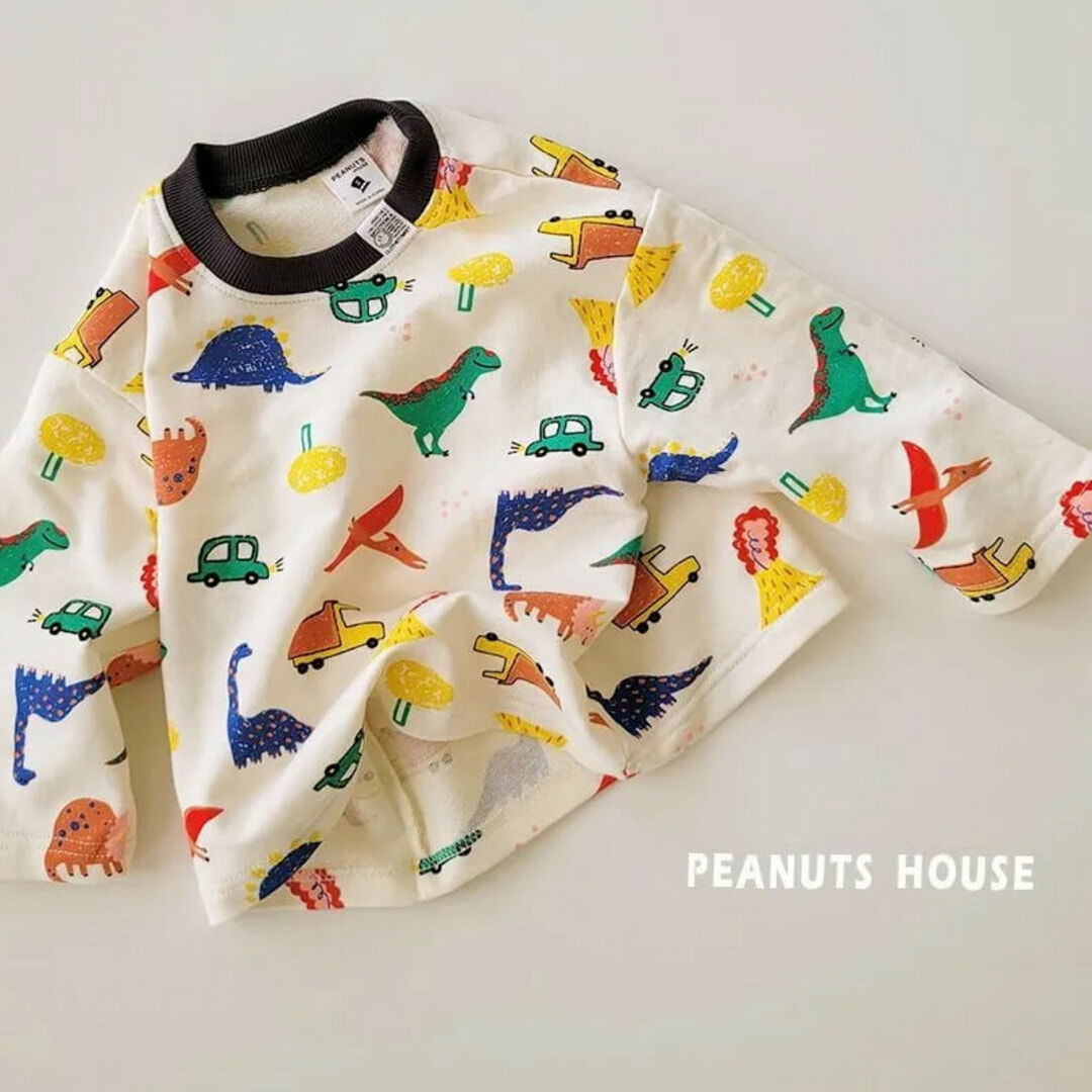 韓國 Peanuts - 25春 滿版恐龍上衣