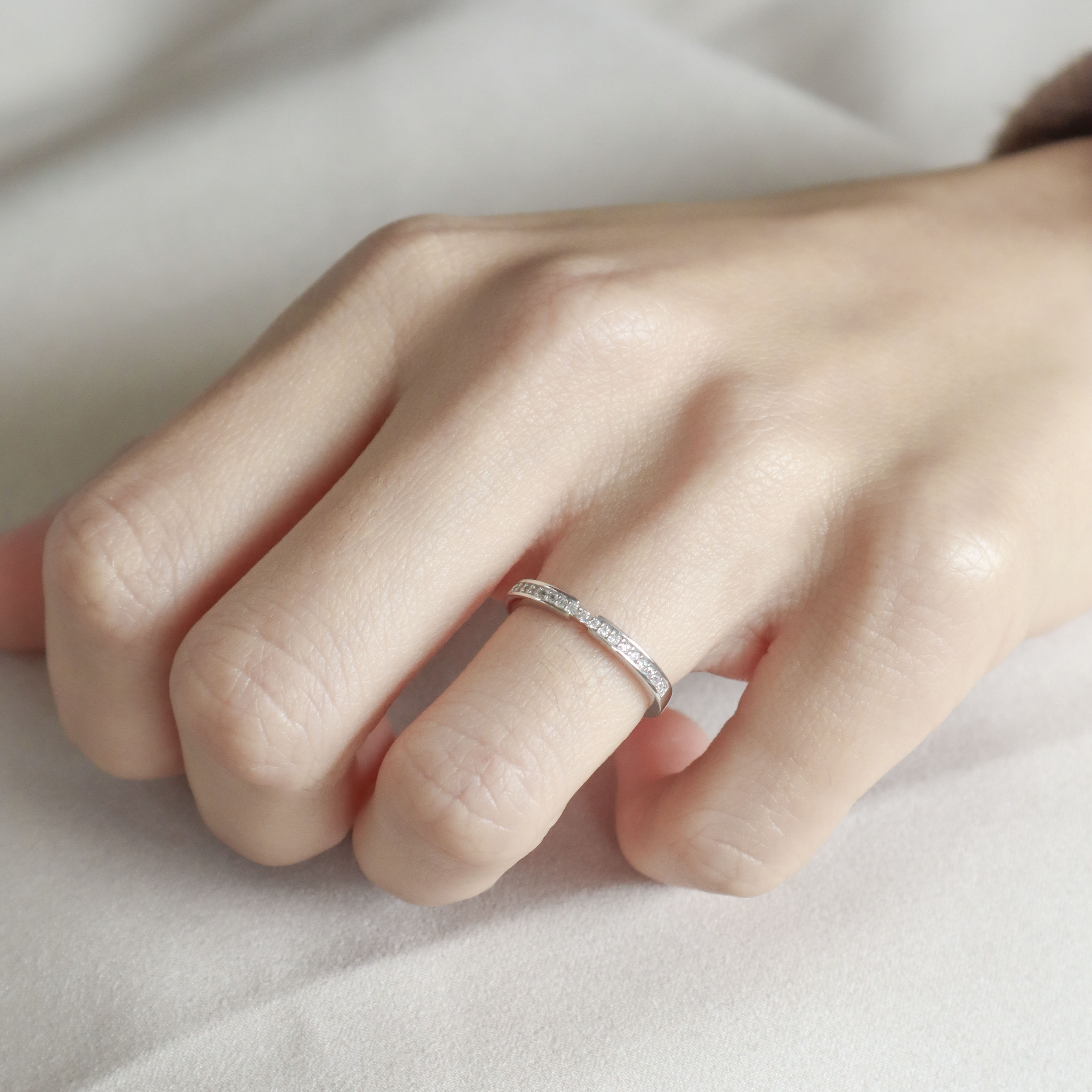 Silver/序曲排鑽戒指