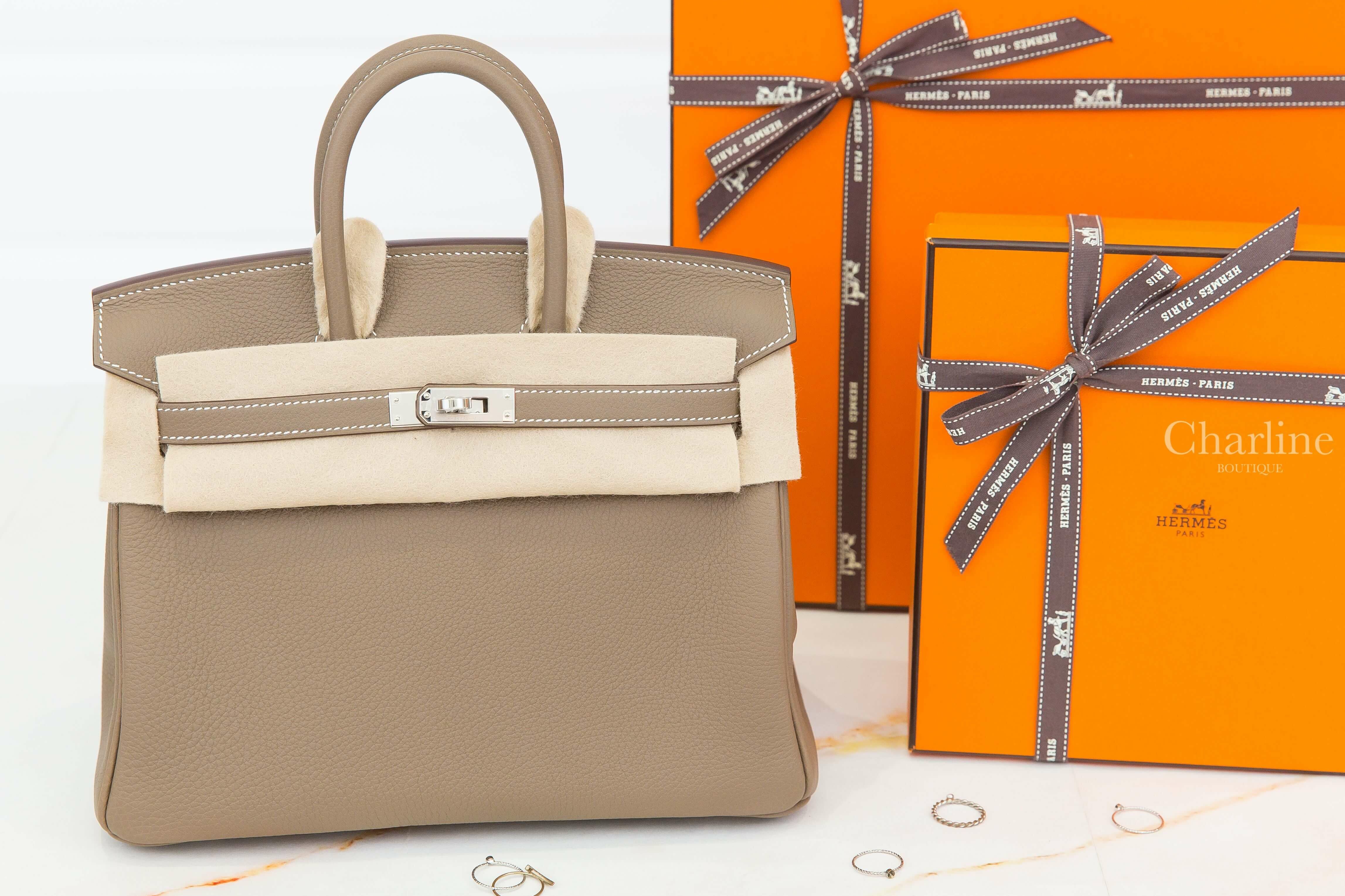Hermès Birkin 25cm 18 Etoupe Togo 大象灰銀釦鉑金包