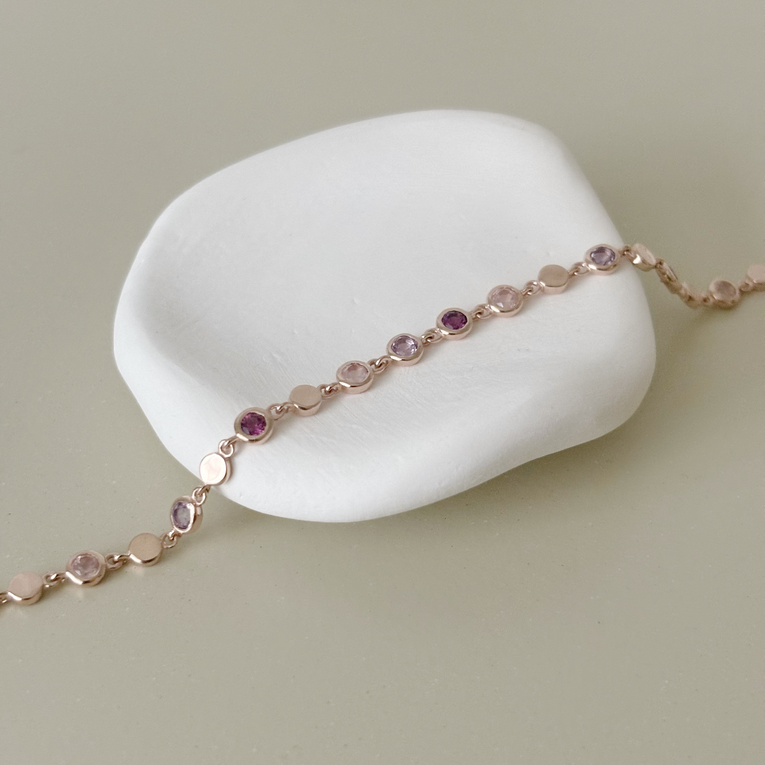 HaloFlow紅色系寶石手鍊