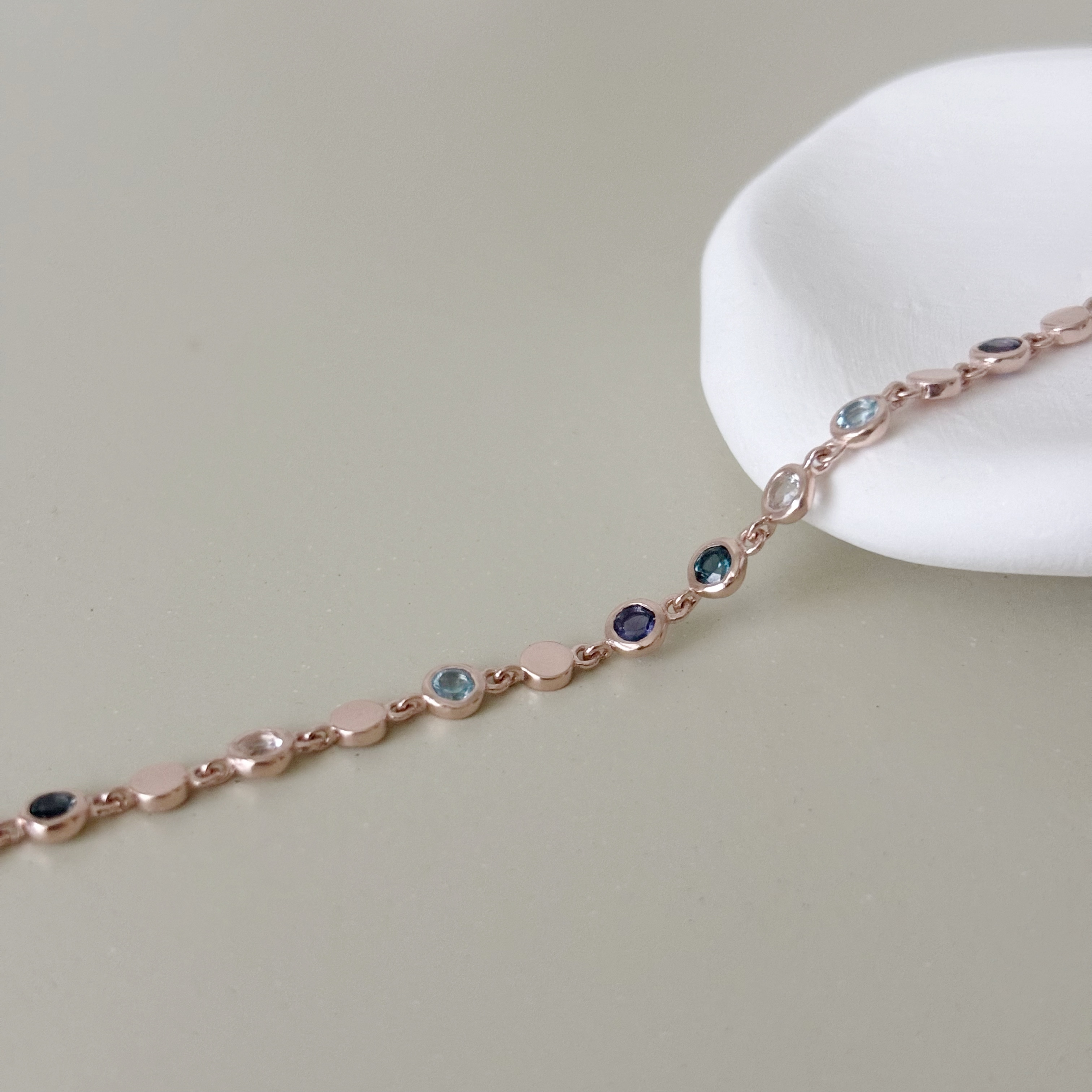 HaloFlow藍色系寶石手鍊