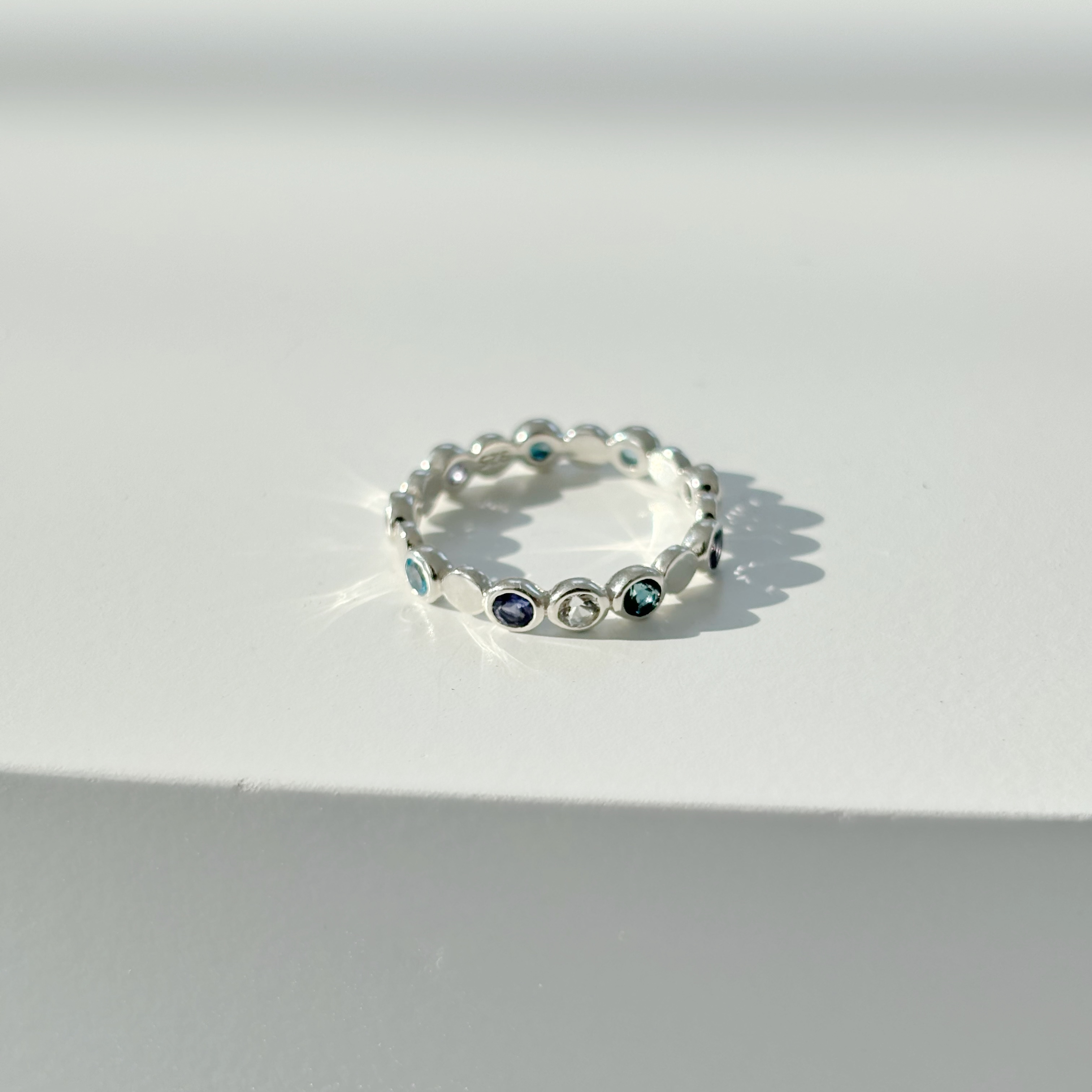 HaloFlow藍色系寶石戒指