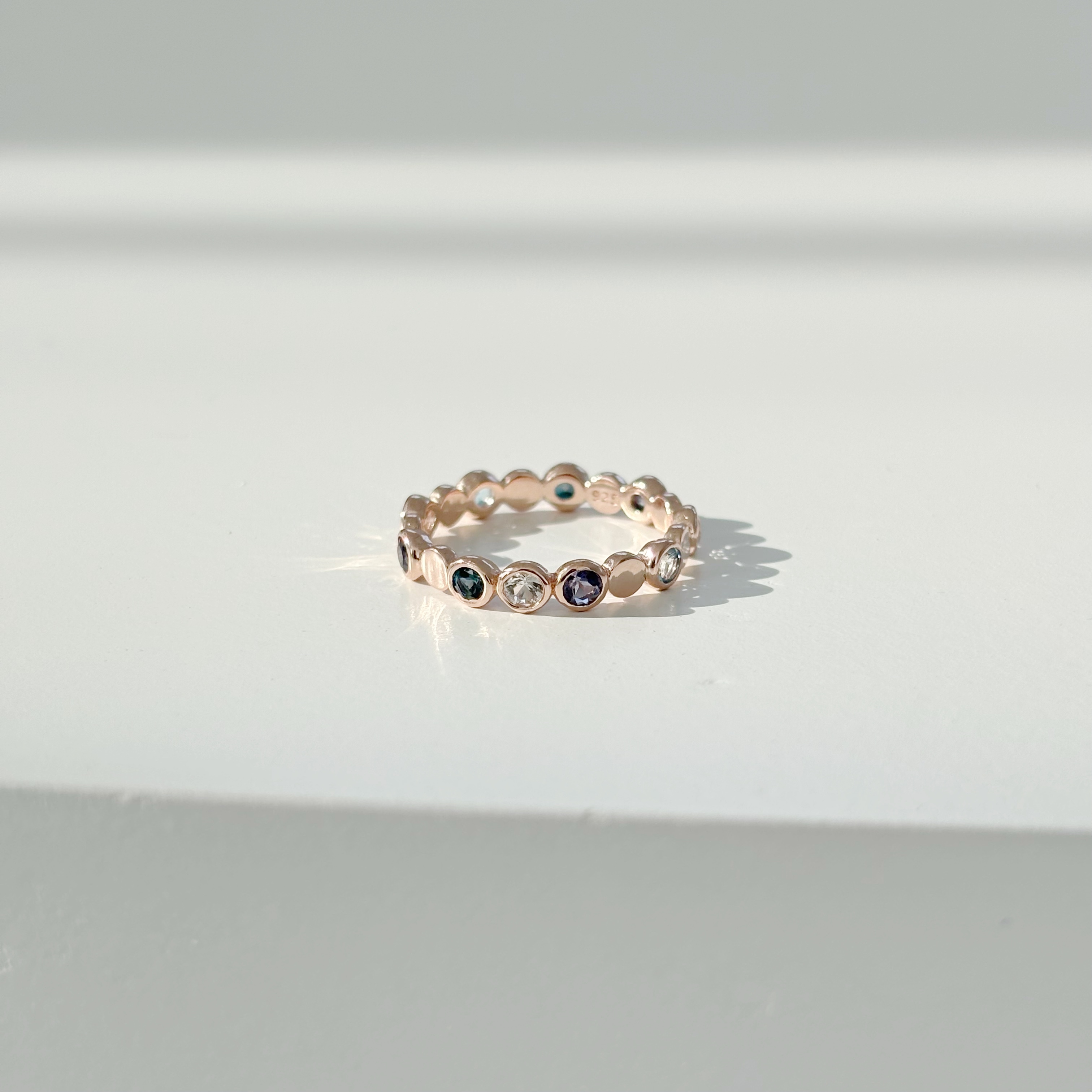 HaloFlow藍色系寶石戒指