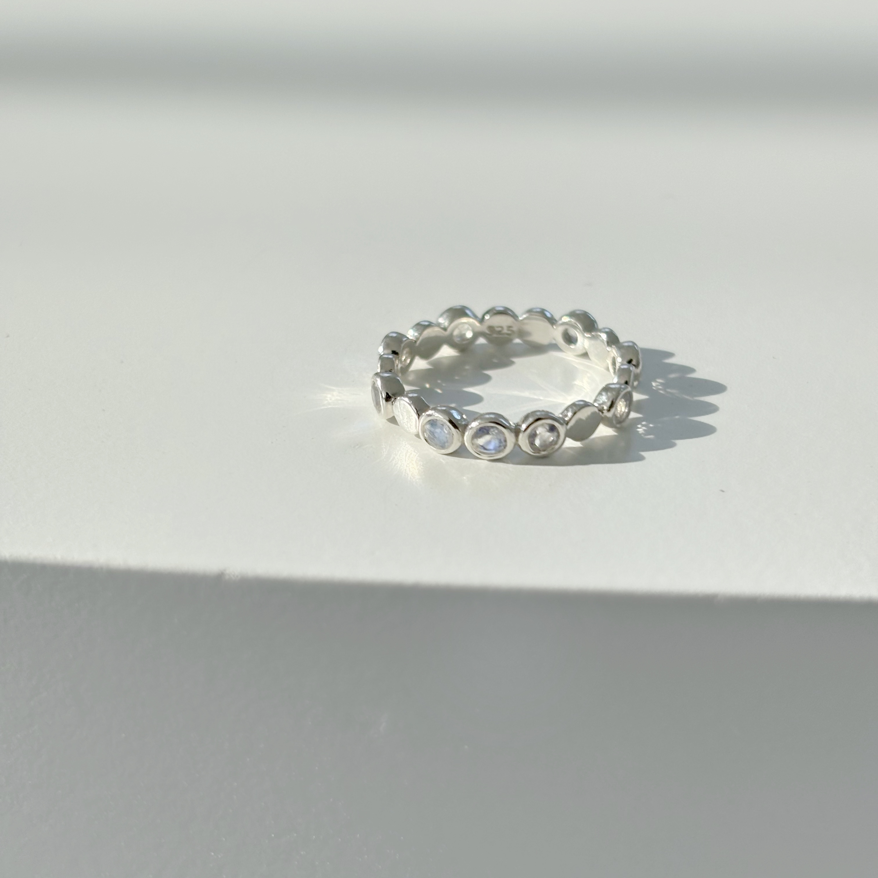 HaloFlow月光石戒指