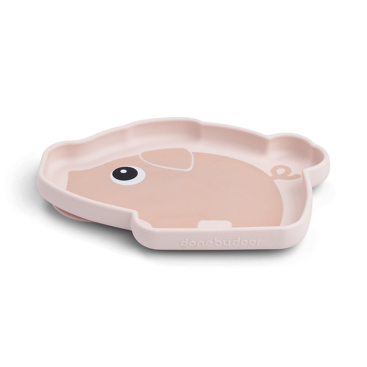 造型矽膠餐盤-小豬款粉色