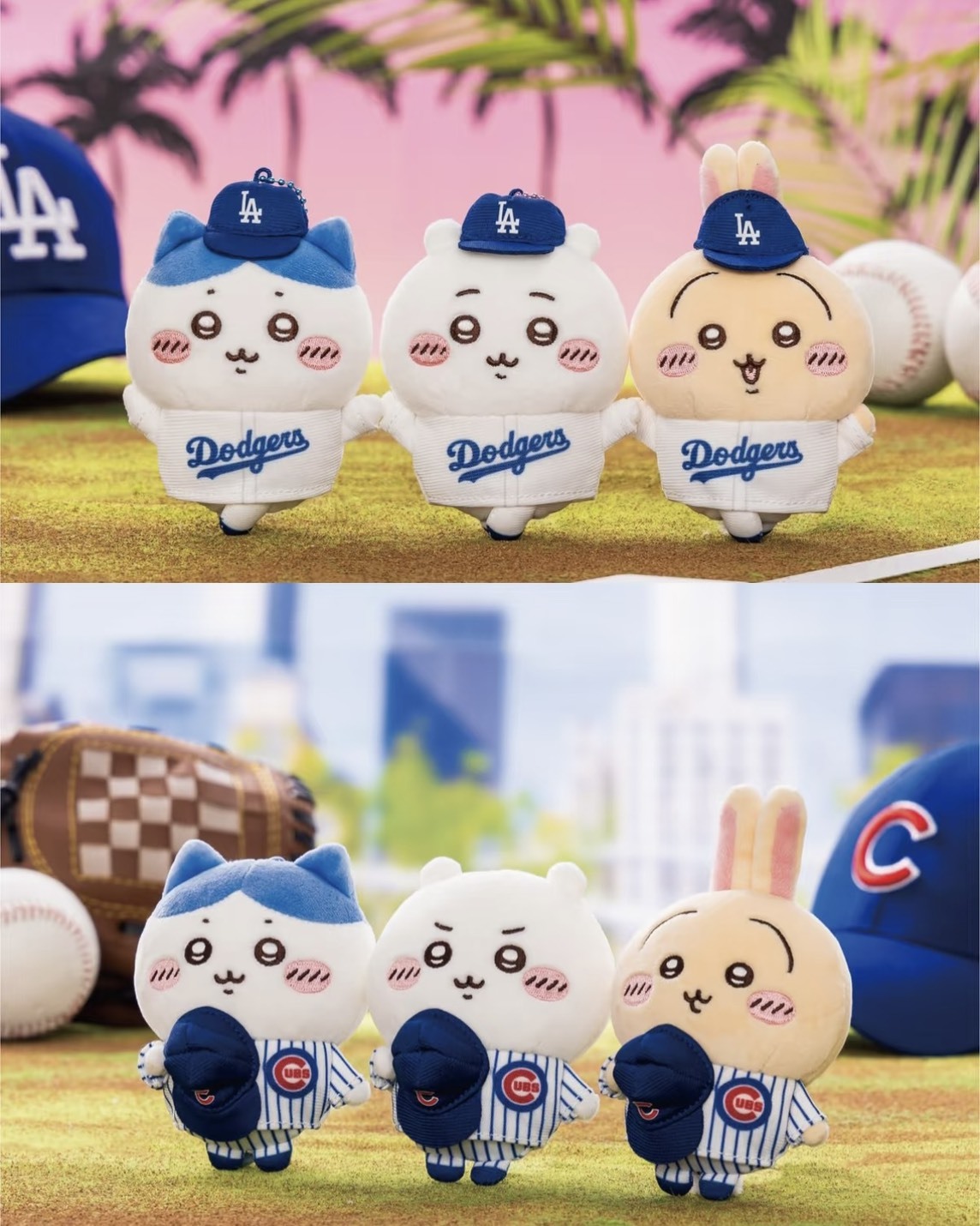 <正版授權 快速出貨>極限量販售 吉伊卡哇Chiikawa x MLB 周邊毛絨玩偶公仔吊飾 道奇隊 小熊隊 小八貓 吉伊 烏薩奇