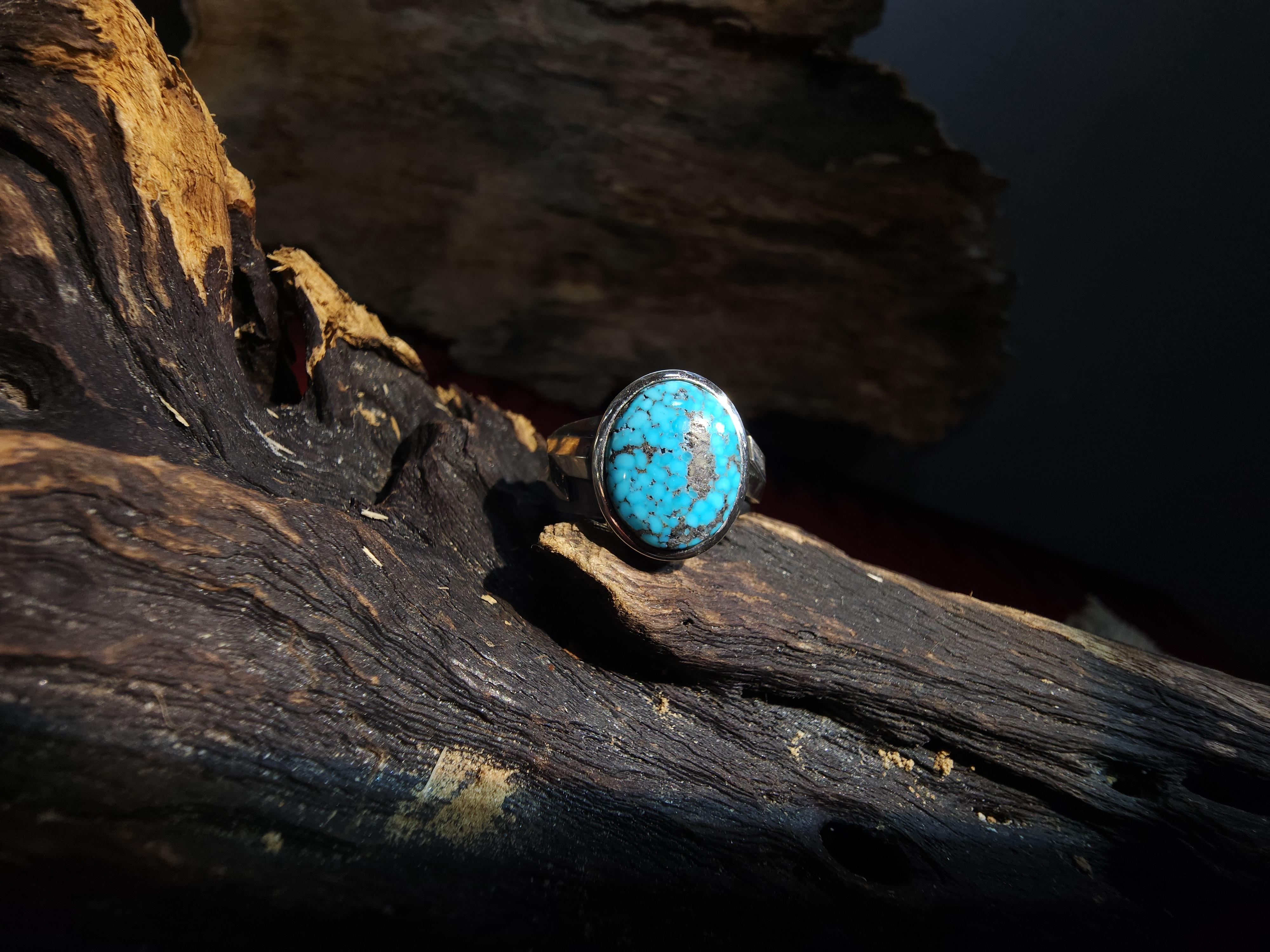 *Black Venom Jewelry- Freedom & Prayer 純銀閃電戒鑲Kingman 松石