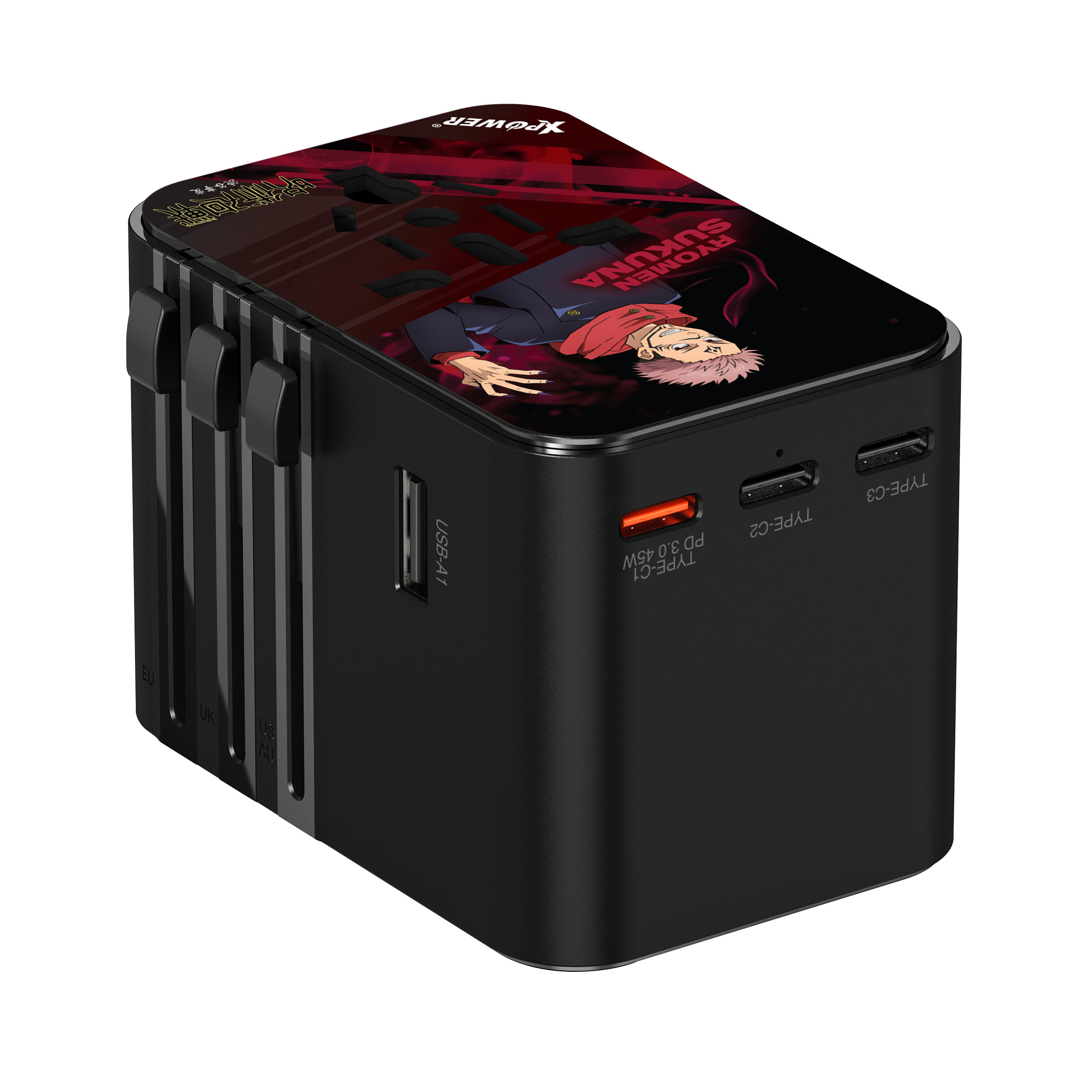 XPower x 咒術迴戰TA45BV 6輸出45W PD/PPS GaN旅行充電器