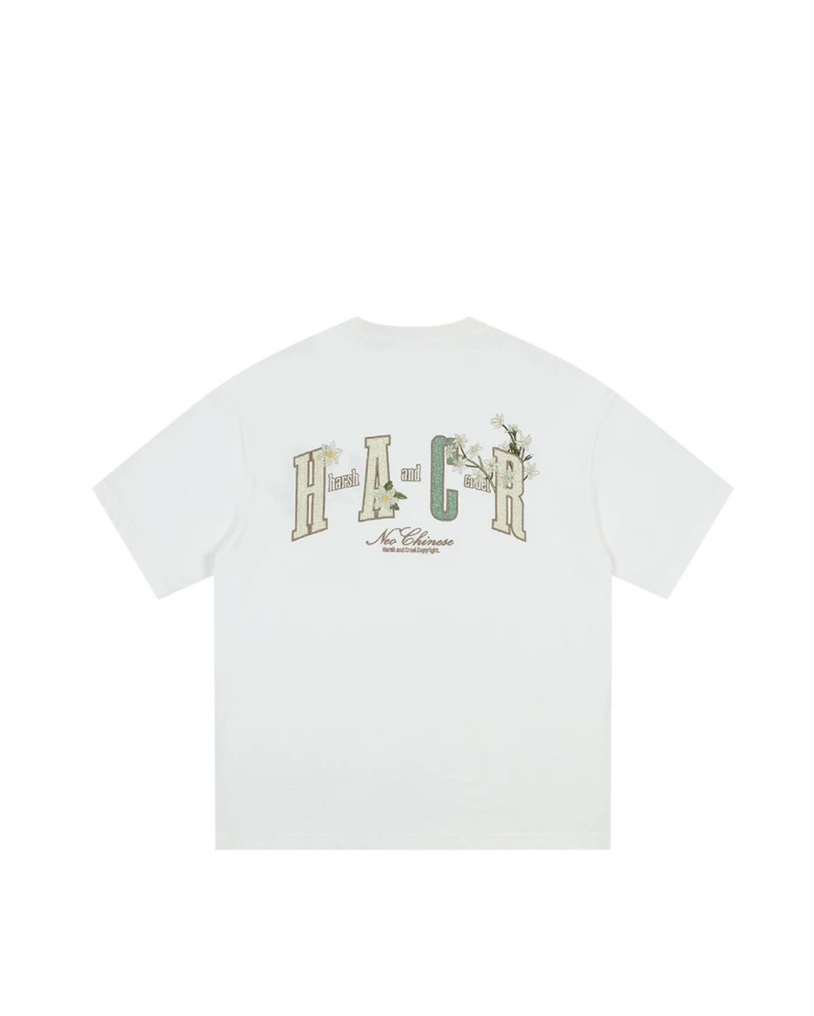 HARSHANDCRUEL 民族感貼布 刺绣 花卉 上衣 #短袖