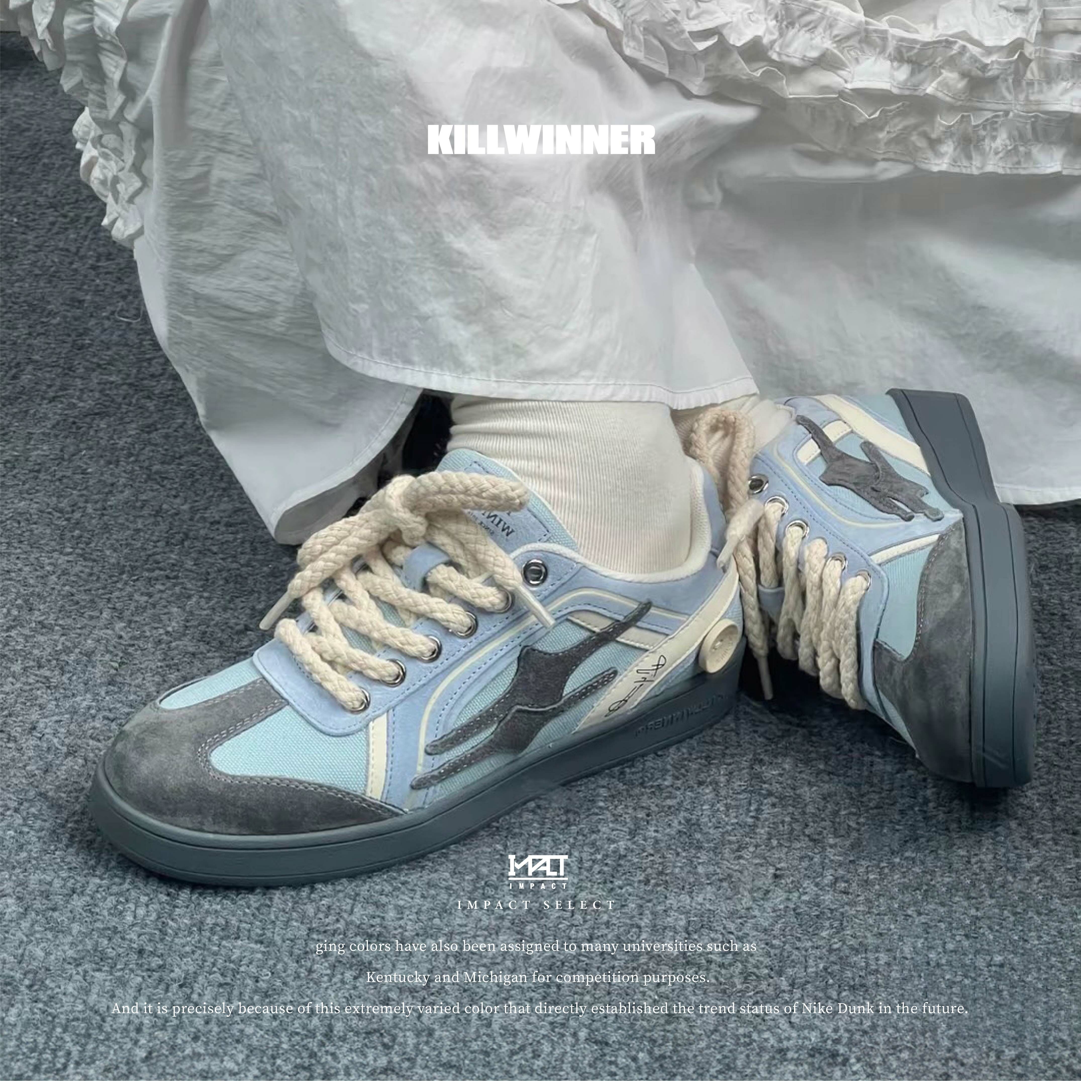 Killwinner 海鹽椰子 水藍 灰色 麂皮 德訓鞋 KWDX240504