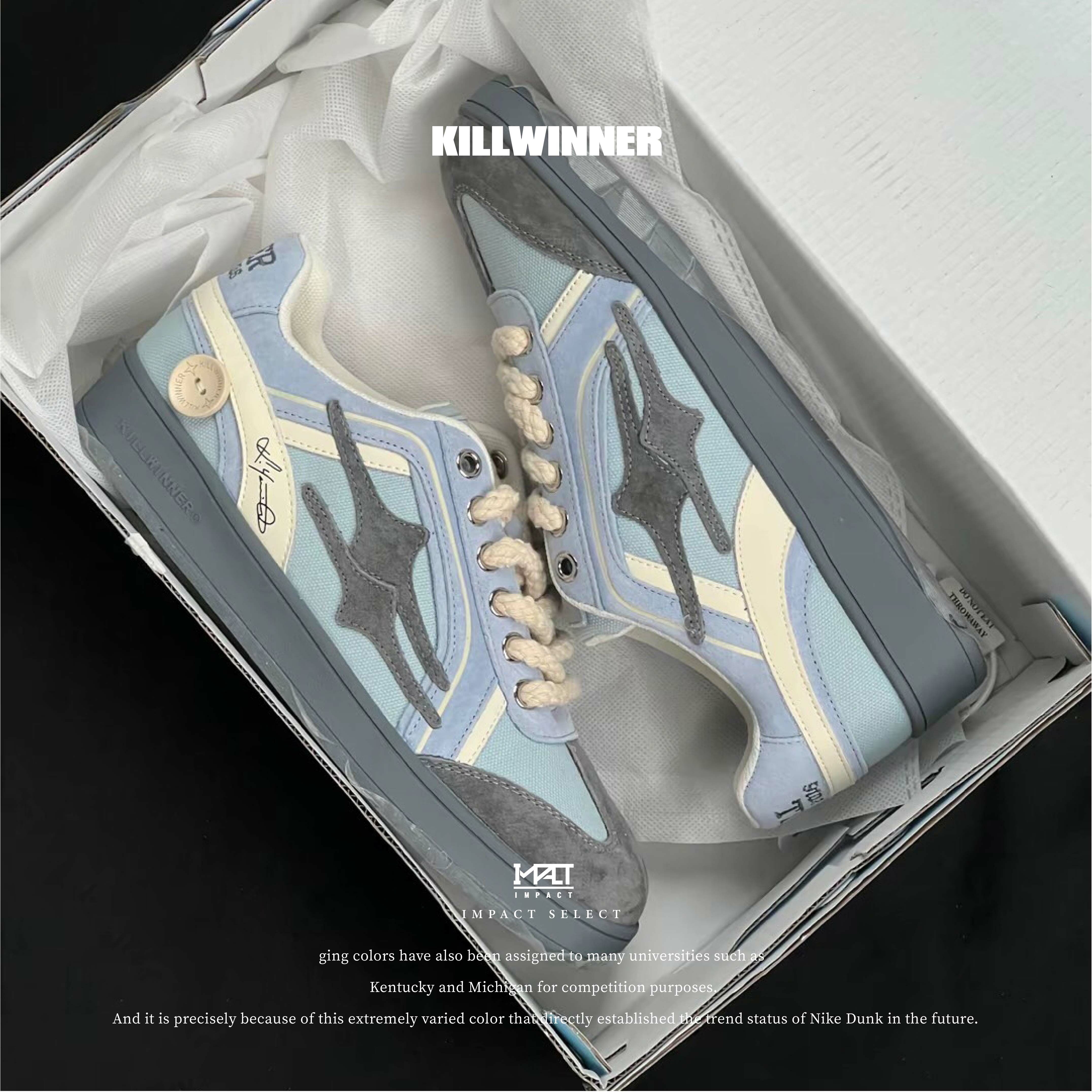 Killwinner 海鹽椰子 水藍 灰色 麂皮 德訓鞋 KWDX240504