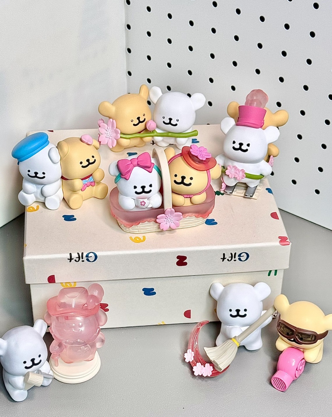 MALTESE 線條小狗 落櫻繽紛 櫻花 盲盒 公仔 6+1隱藏