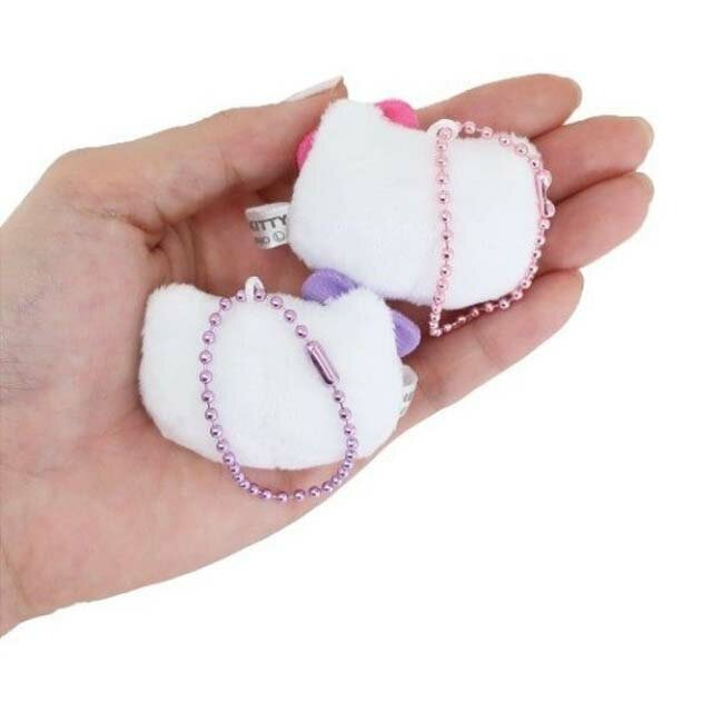 日本 Sanrio 頭形絨鐵石吊飾匙扣