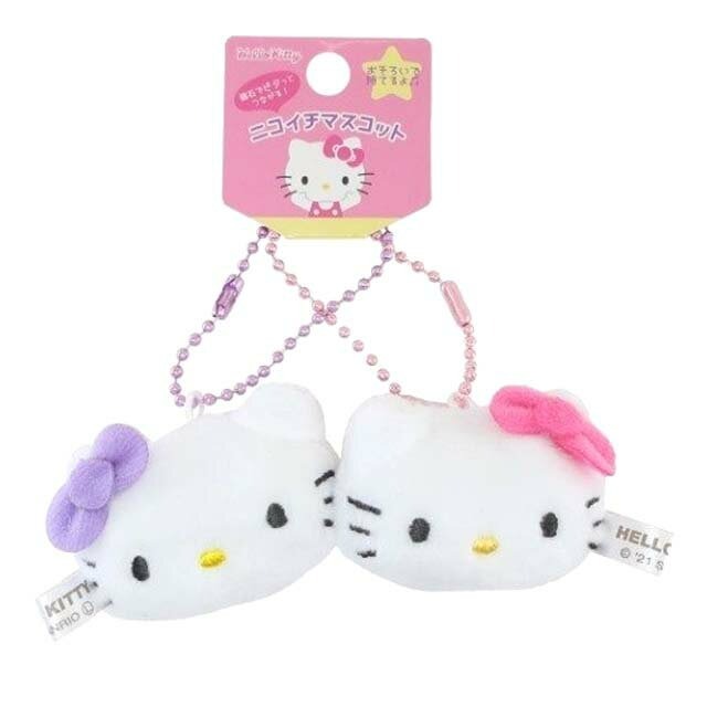日本 Sanrio 頭形絨鐵石吊飾匙扣
