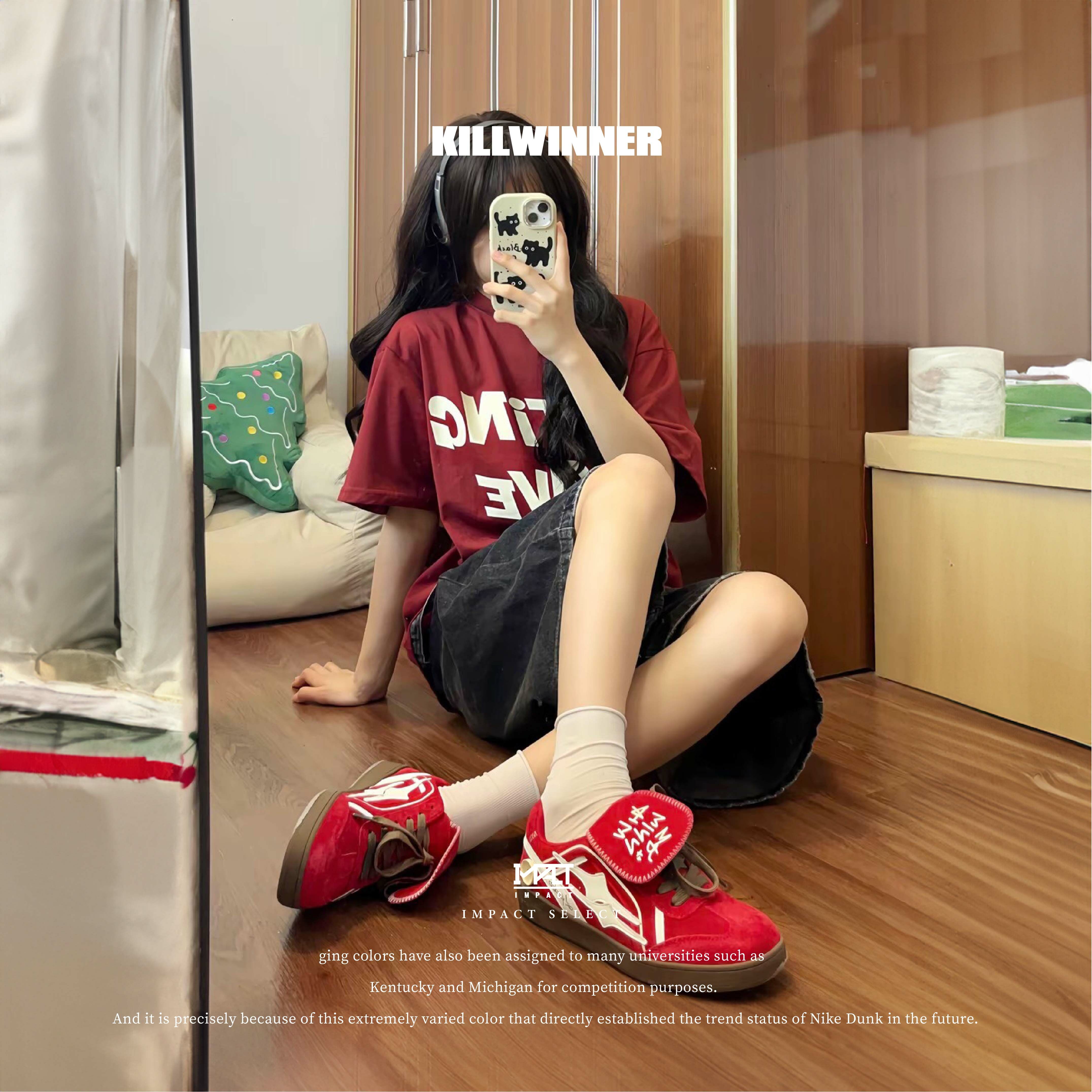 Killwinner 小紅帽 麂皮 板鞋 德訓鞋 KWDX240201