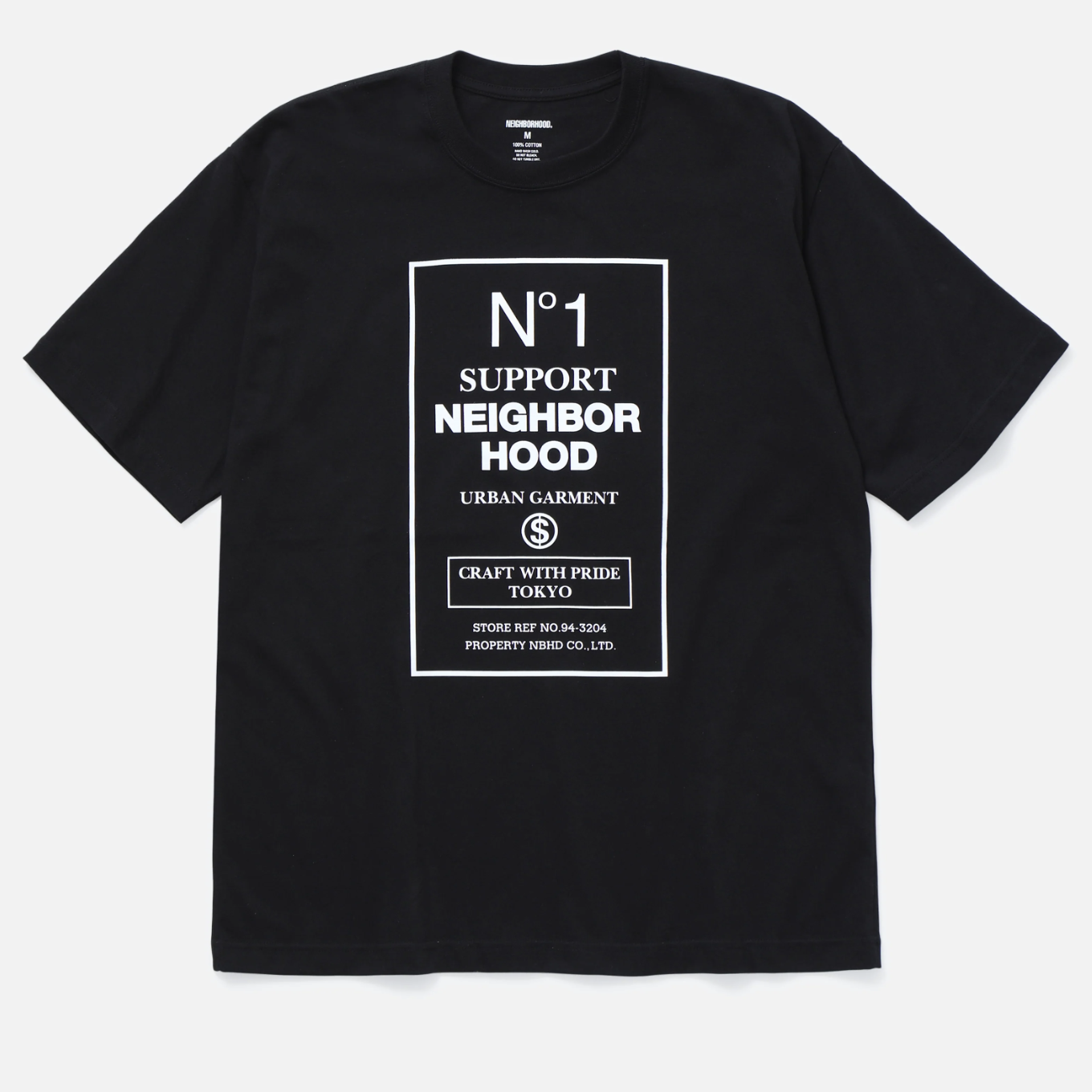 -(B3e02)-NEIGHBORHOOD NH . TEE SS-15 膠印 方塊 文字 短T 黑色/白色/灰色 -251PCNH-ST15