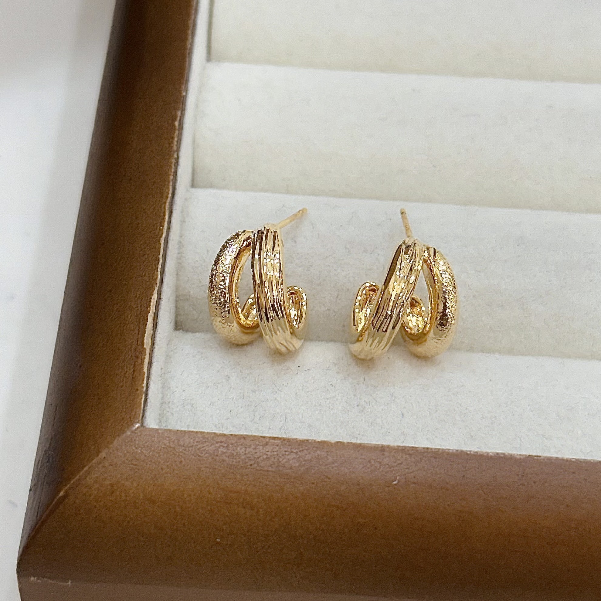 U11霧面豎紋雙層C字圈