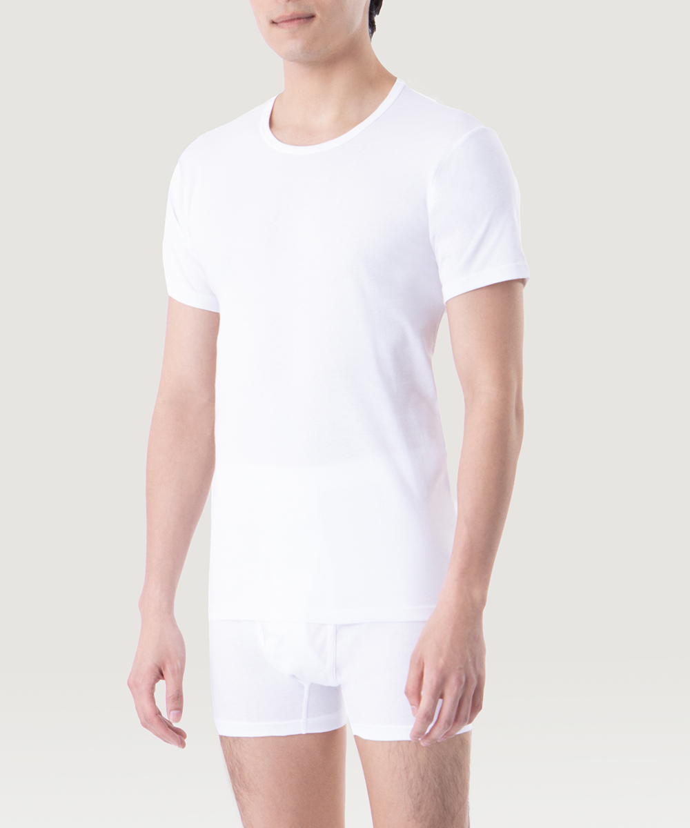 清淨棉 男圓領短袖衫 UE123924