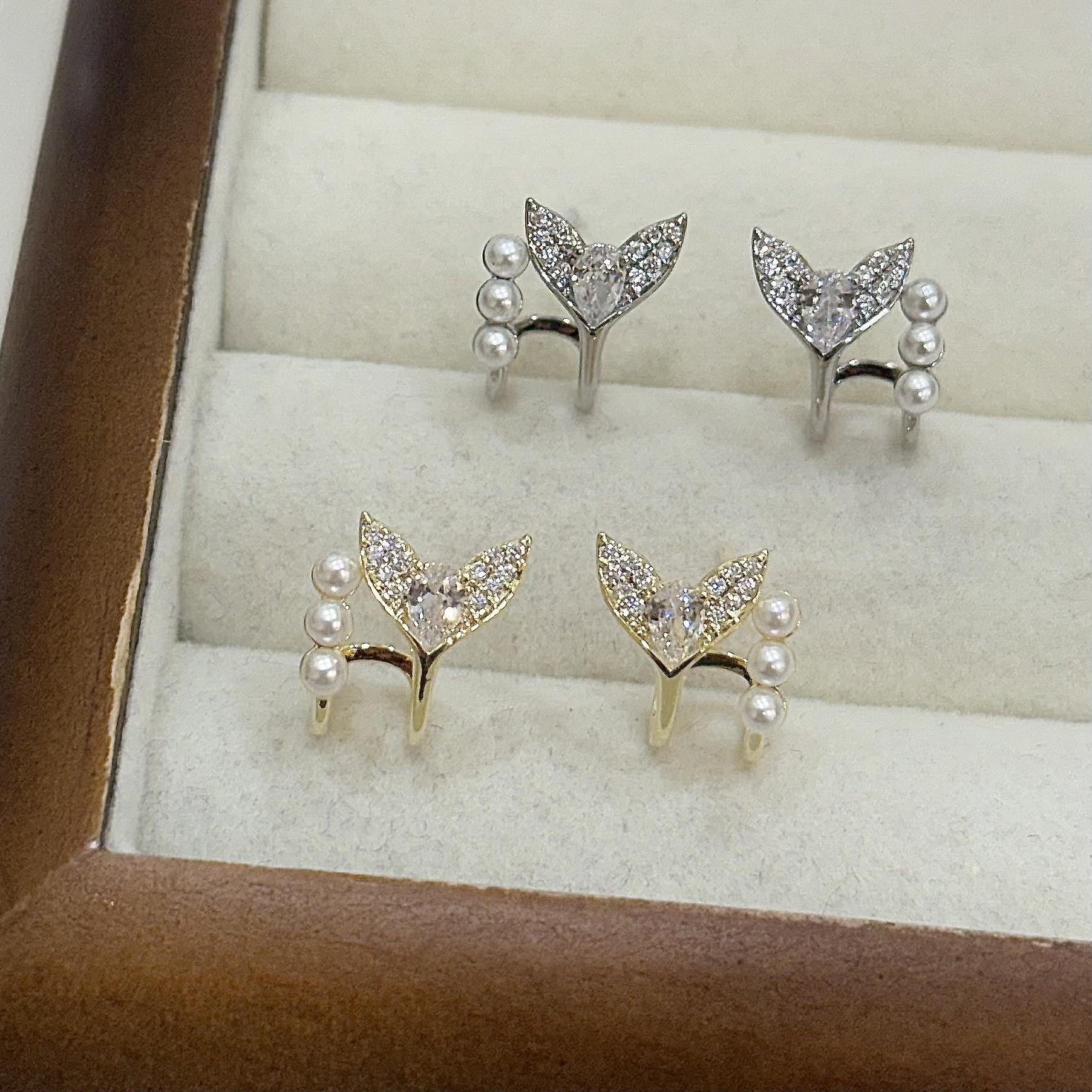 U34排鑽魚尾珍珠C字圈