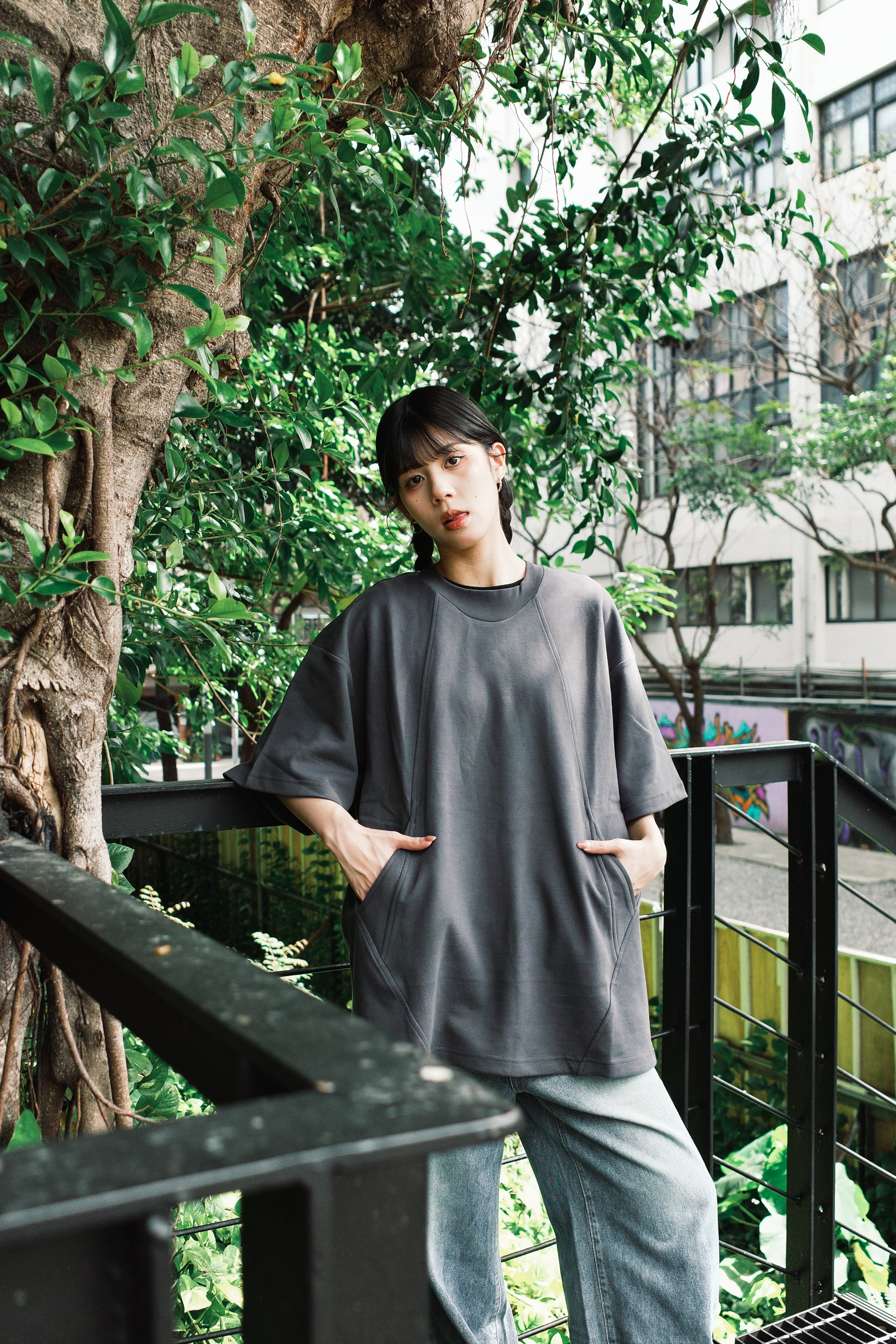 『Always_Good』解構 拼接 立體剪裁 cleanfit 短版 短T