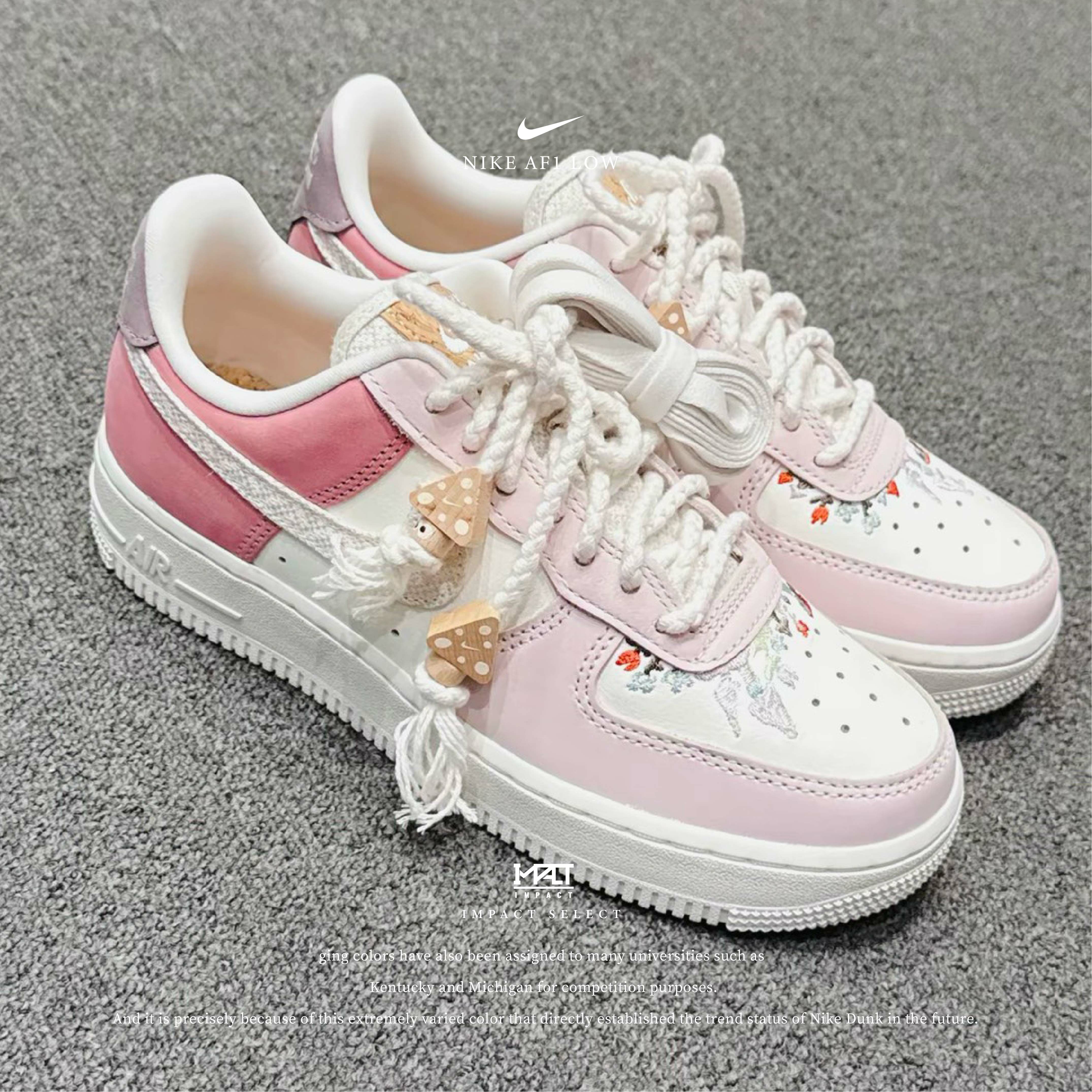 Nike Air Force 1 Low WMNS 蘑菇 菇菇王國 櫻花粉 粉色 女款 IB8874-111