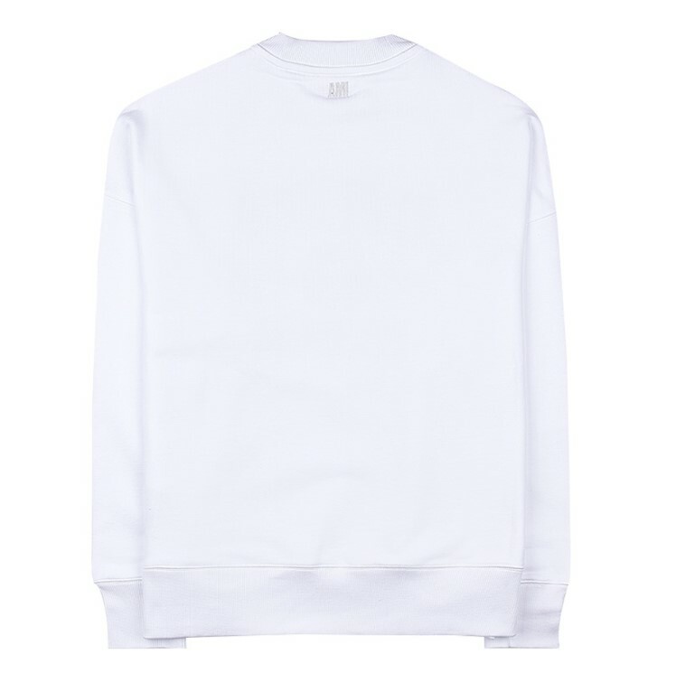 1DM0124-008 AMI Ami Paris Logo Sweatshirt White #USW008.747 (C-BR-E)