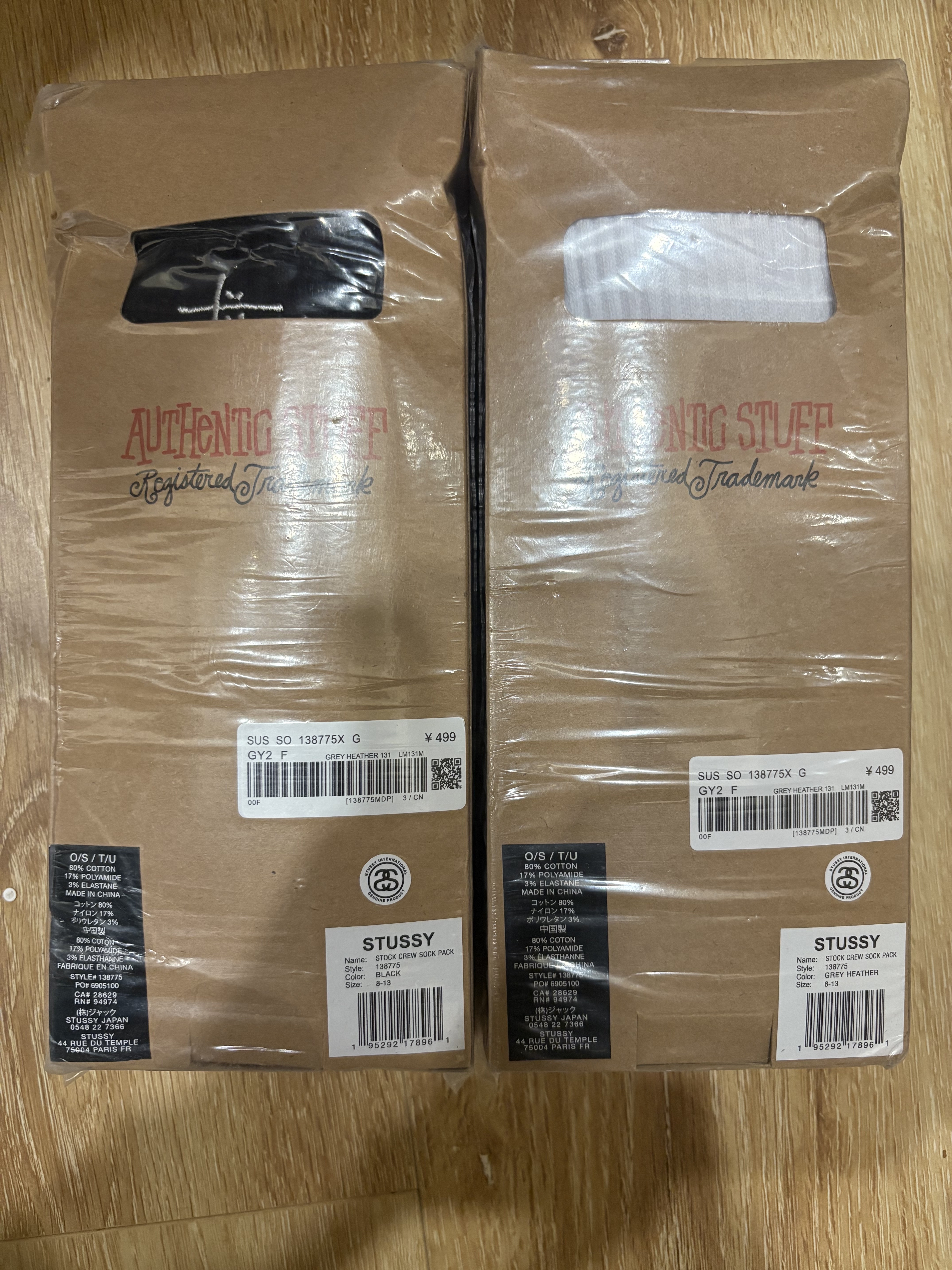 【HAO NICE】100%正品 STUSSY 美國潮牌🇺🇸 經典標誌純棉長筒襪 襪子