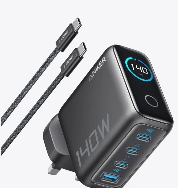 Anker Charger (140W, 4-Port, PD 3.1) with USB-C Cable B2697