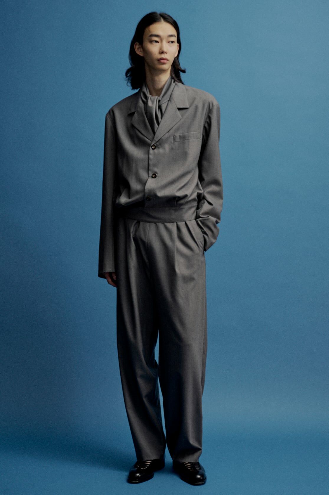 UJOH - 3BS SHORT JACKET / BLACK
