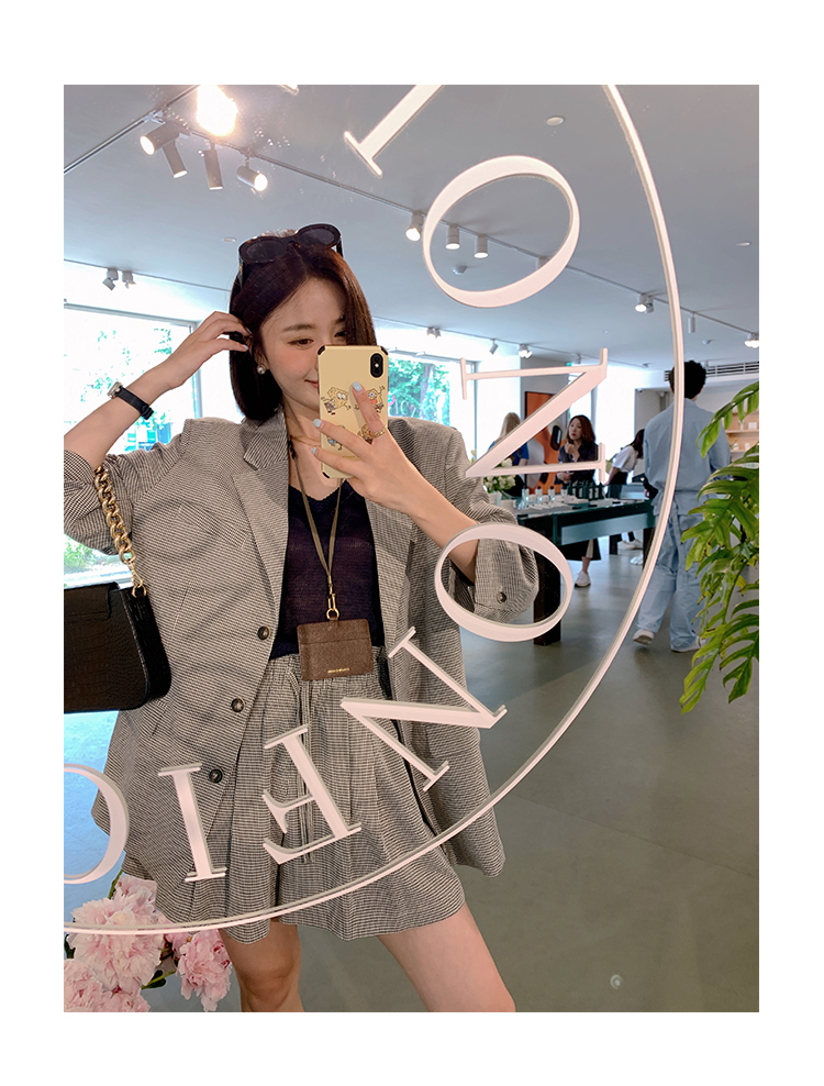 麻料薄針織 V領質感上衣(黑/皮粉/深藍)