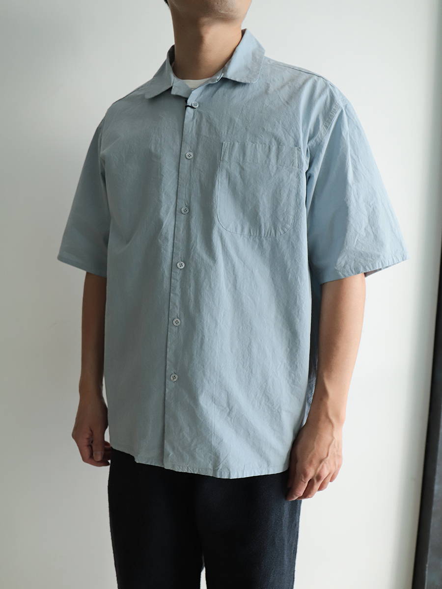 YOKO SAKAMOTO Open Collar Shirt Sky Blue