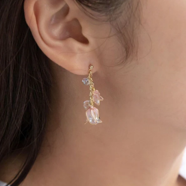 金屬絲花朵耳環