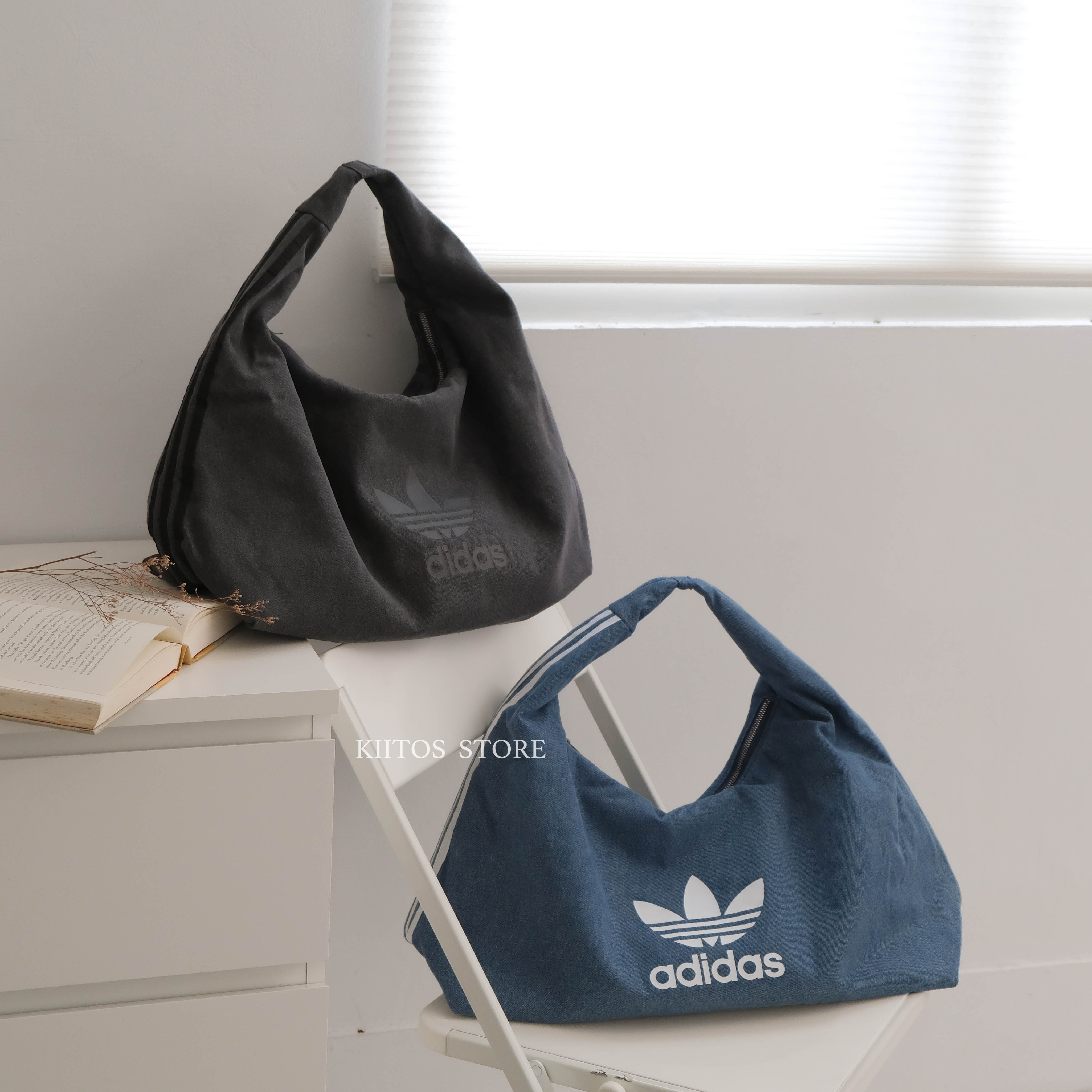 【現貨】 Adidas ORIGINALS DEMIN 牛仔藍 黑色  包包 腰包 手提 肩背  IX7693 IX7694