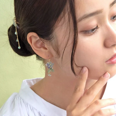 紫陽花耳環